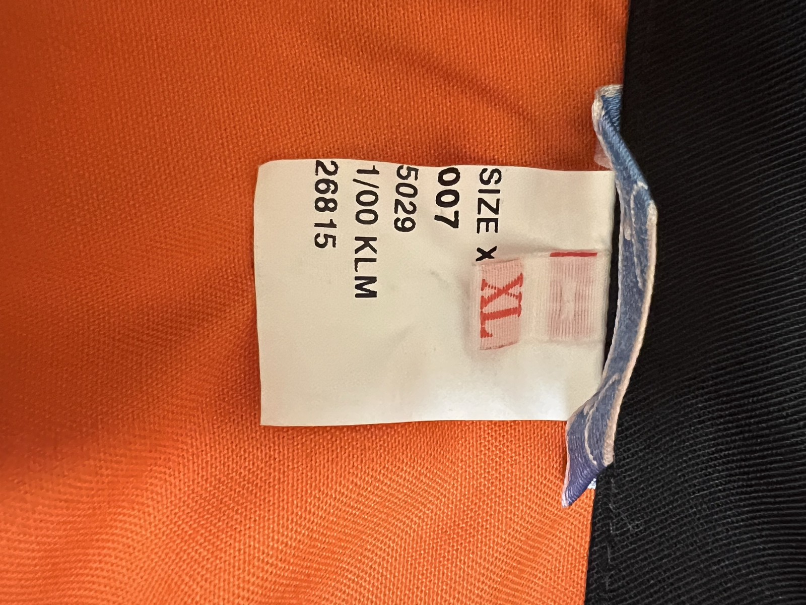 Unisex KLM/TNT Black Lab Coat Orange Sleeves Medical Mechanic Jacket XL