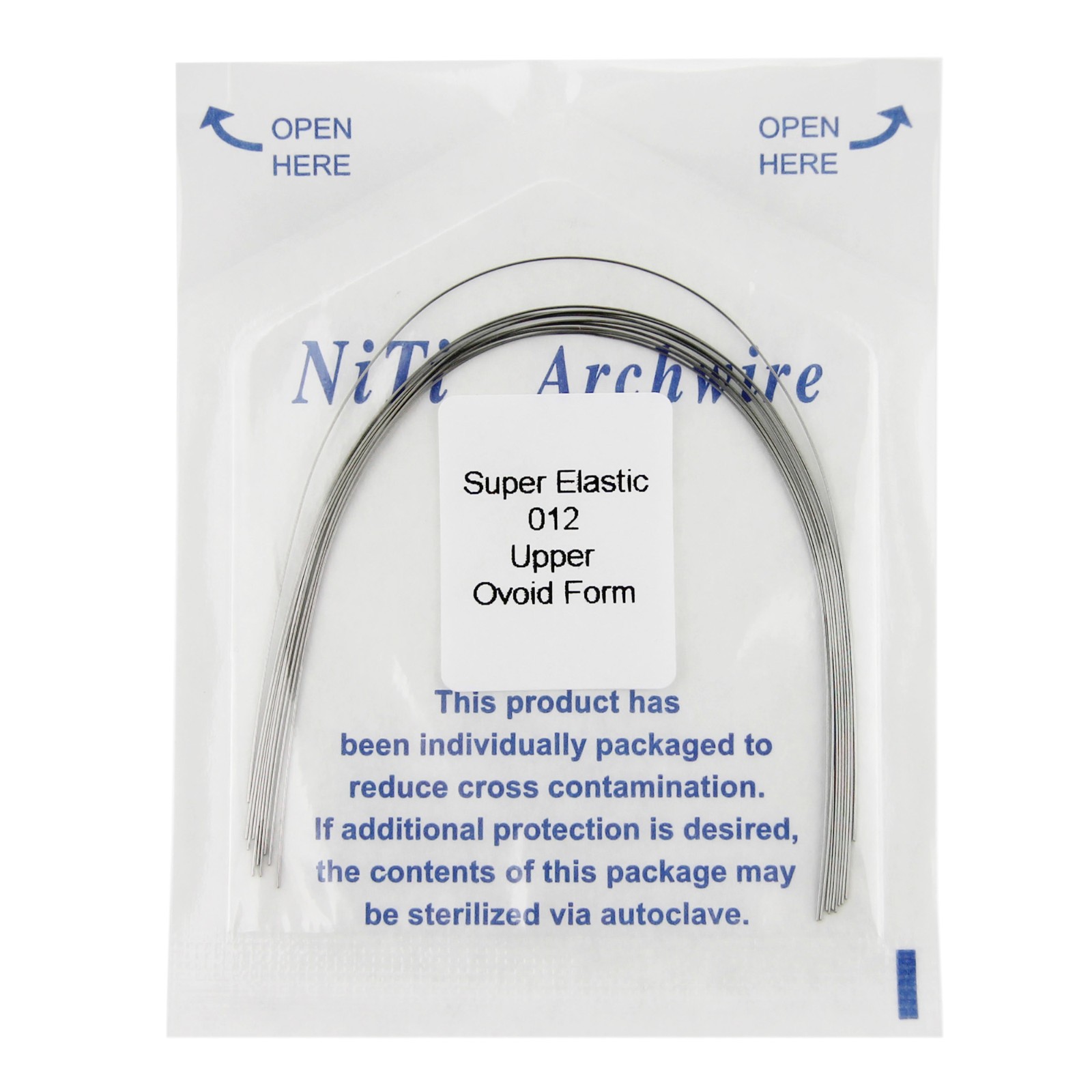 100PCS Dental Orthodontic Arch Wire Niti Round Ovoid Upper Lower 012 014 016 018