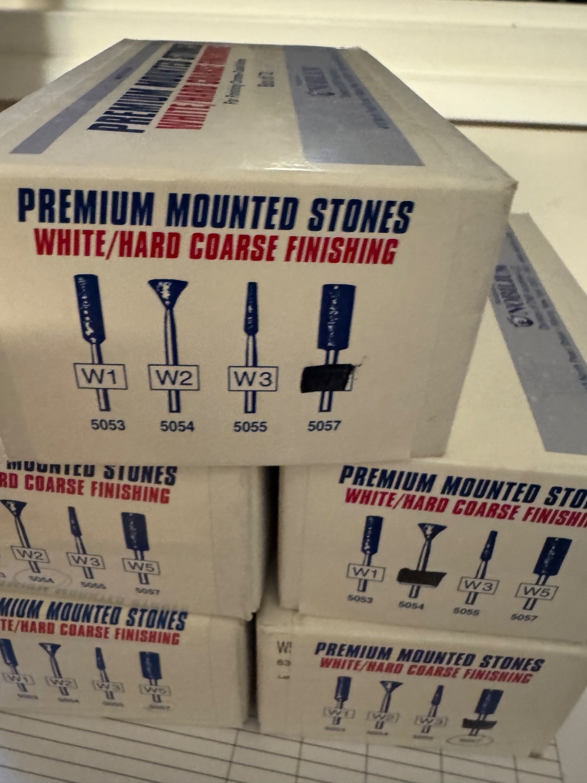 Dental Lab HP mounted white stones 6 x 72