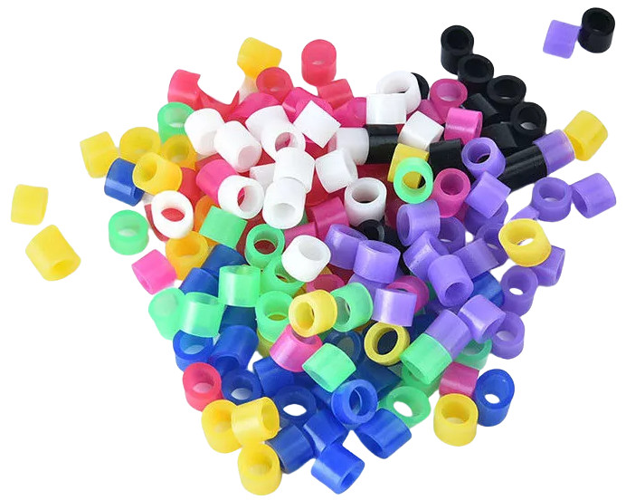100 Pcs/Box Dental Instrument Hygienist Silicone Color Code Ring Band Circle L/S