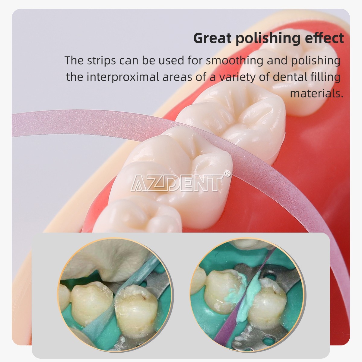 Dental Abrasive Strips Polyester Polishing Strip Coarse/Medium/Fine AZDENT