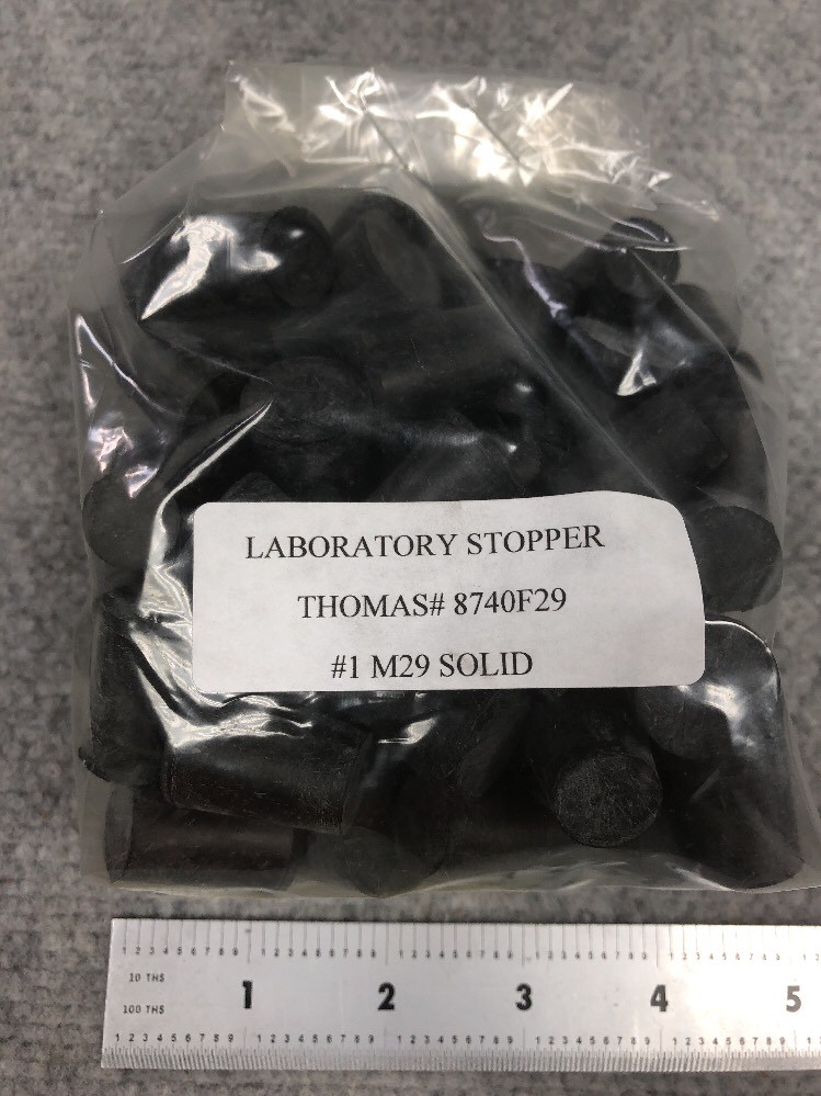 1 Lb Bag of THOMAS SCIENTIFIC/PLASTICOID Size #1 Rubber Stoppers