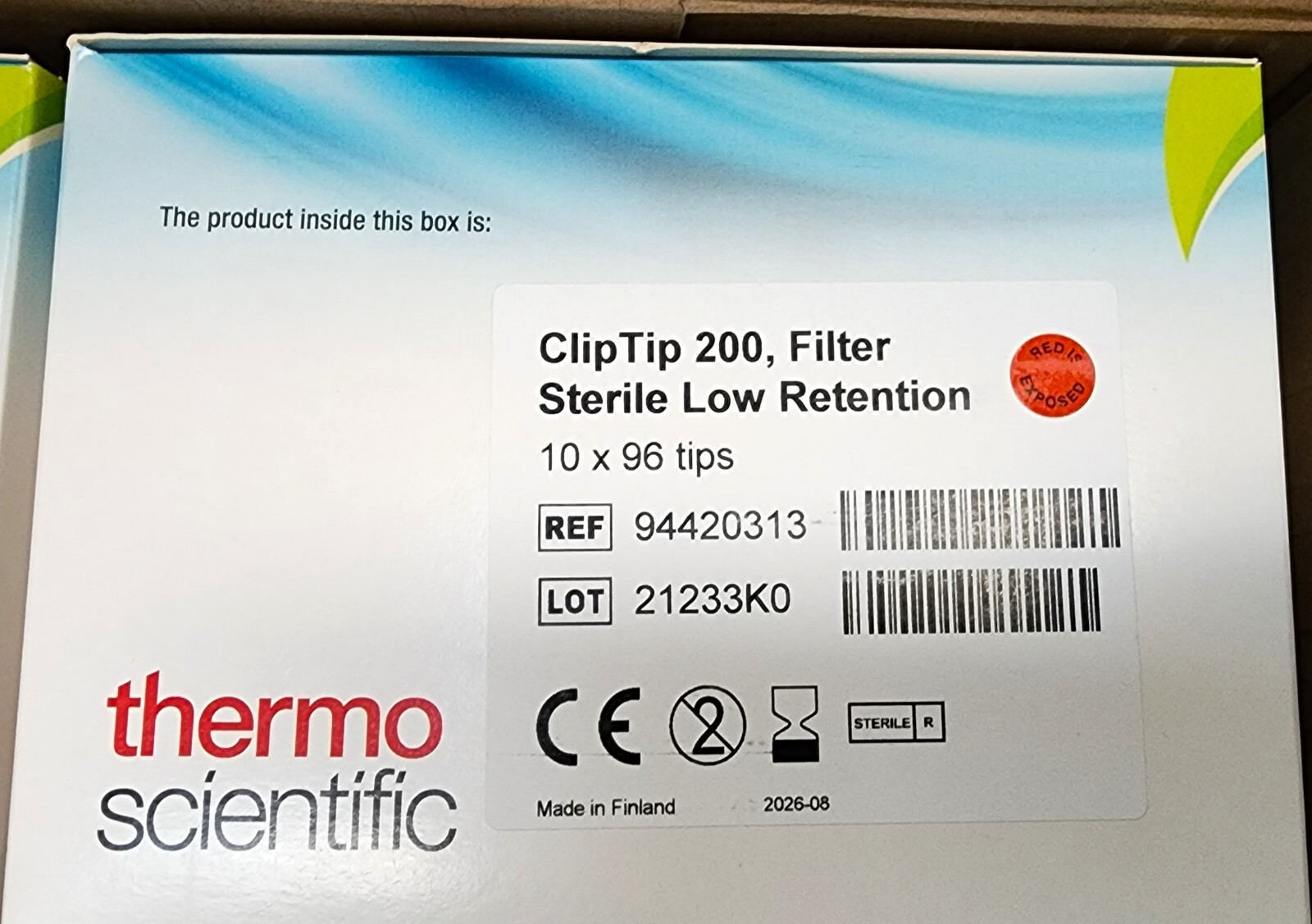 Thermo Scientific ClipTip 200 uL Filtered Sterile Low Retention Tips CASE OF 5