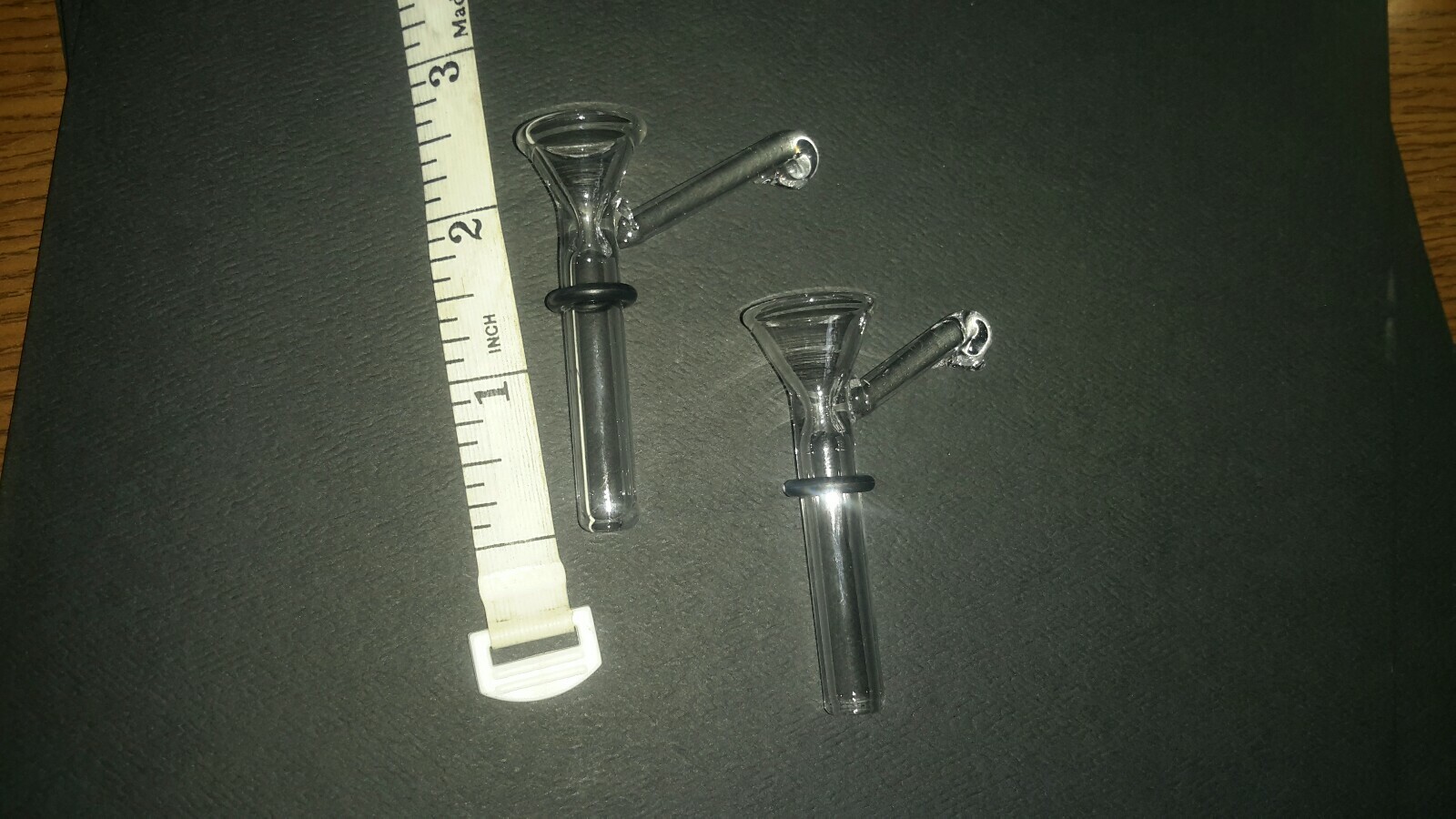 Lot of 2 Male slide 9mm Glass Bowl Replacement parts made in USA fast free ship
