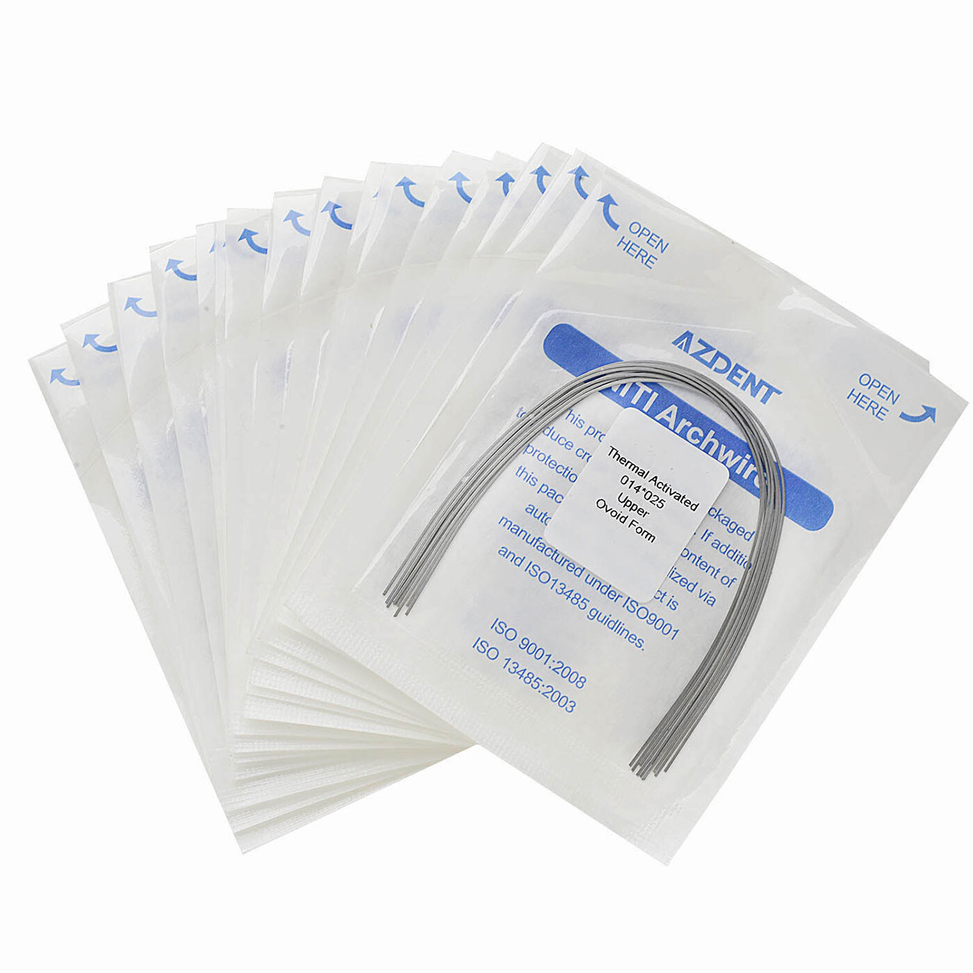 AZDENT Dental Orthodontic Niti Arch Wires Thermal Activated Rectangular Ovoid