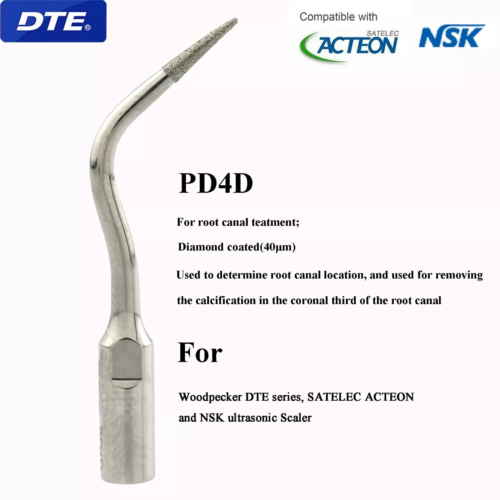 5pcs Woodpecker Dental Ultrasonic Scalers Tips Piezo for DTE D1/D5 LED Handpiece