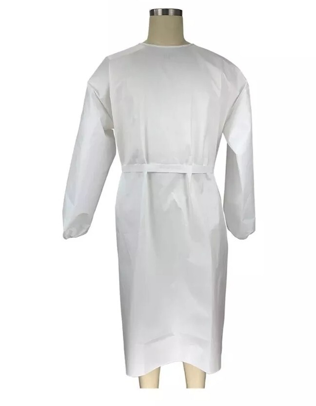 Seniorwear Unisex Large White Disposable Isolation Gowns Without Medical Claims