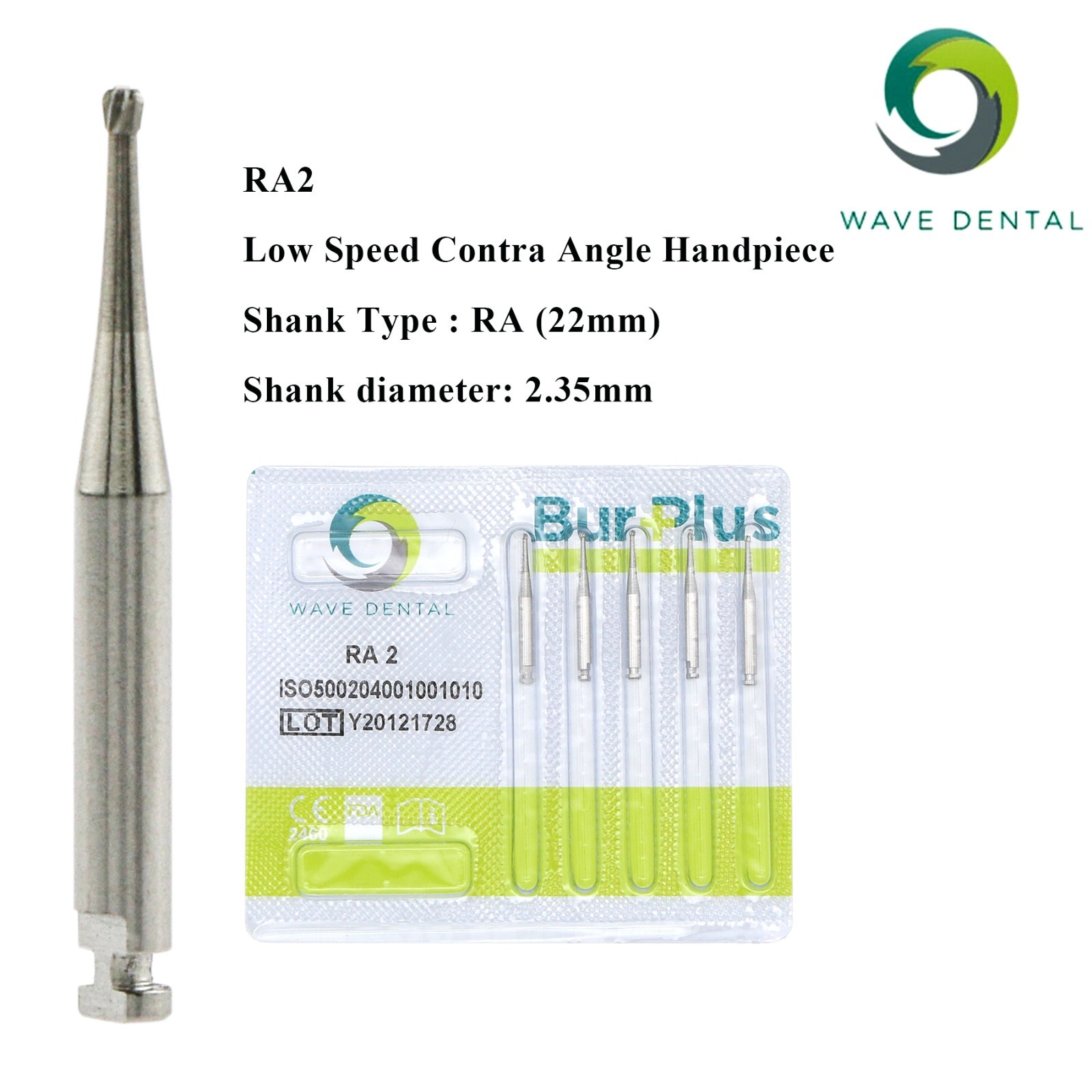 Wave Dental Bur Round RA 1 2 3 5 7 8 41 Latch Carbide For Low Speed Contra Angle