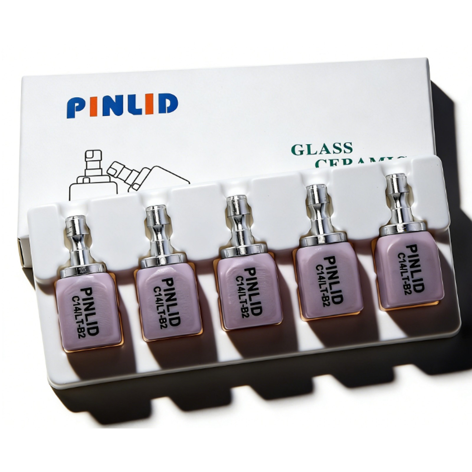 5Pcs LT C14 Dental Emax CAD CAM Glass Ceramic Blocks Lithium Disilicate CEREC