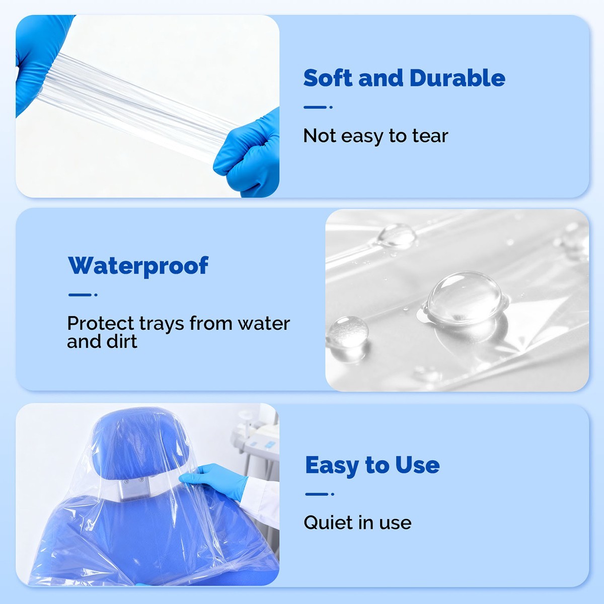 US Dental Unit Chair Sleeves Cover Full/ Half Disposable Protective Soft Durable