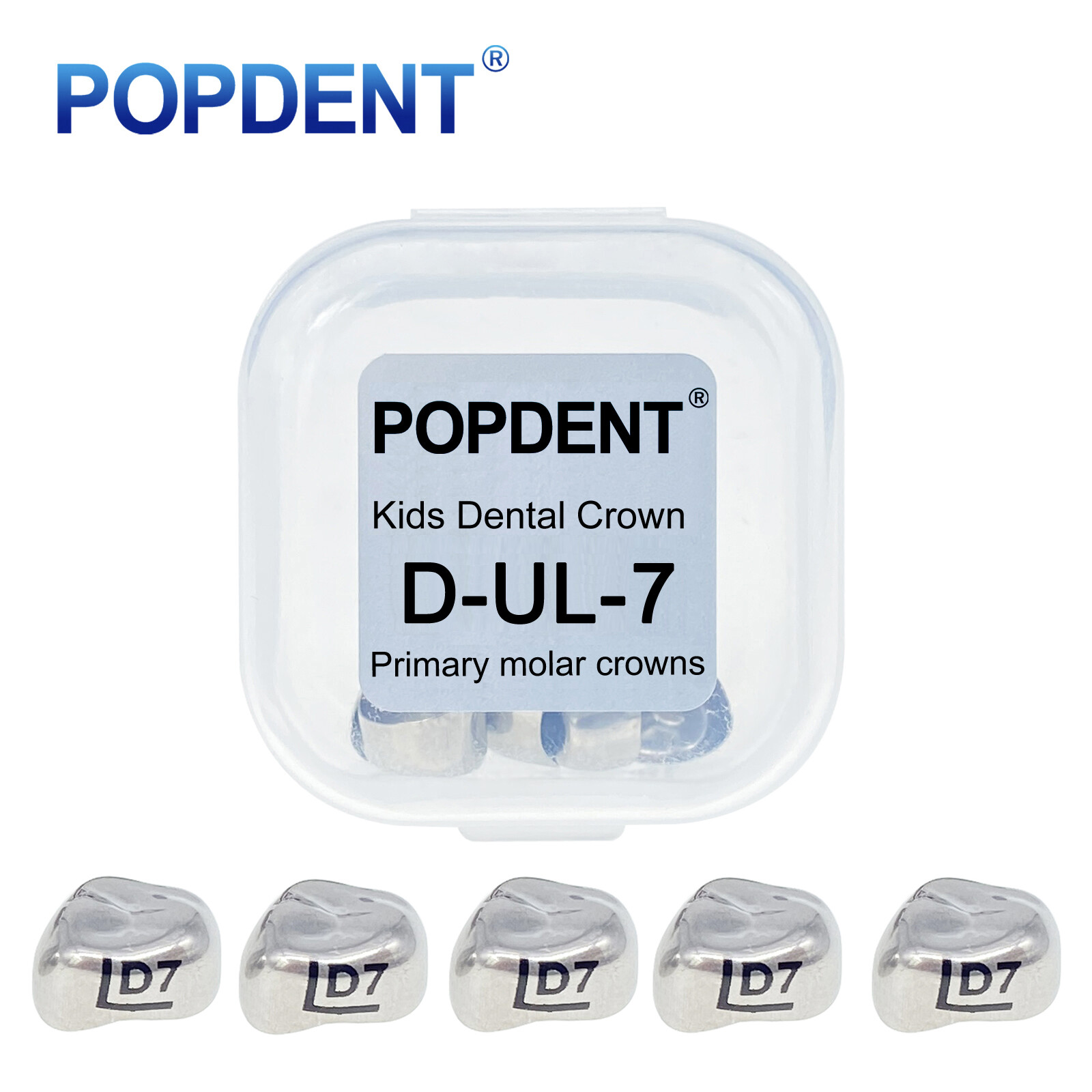 5Pcs Dental Kids Crown Primary Molar Pediatric Crowns stainless steel 48 Sizes