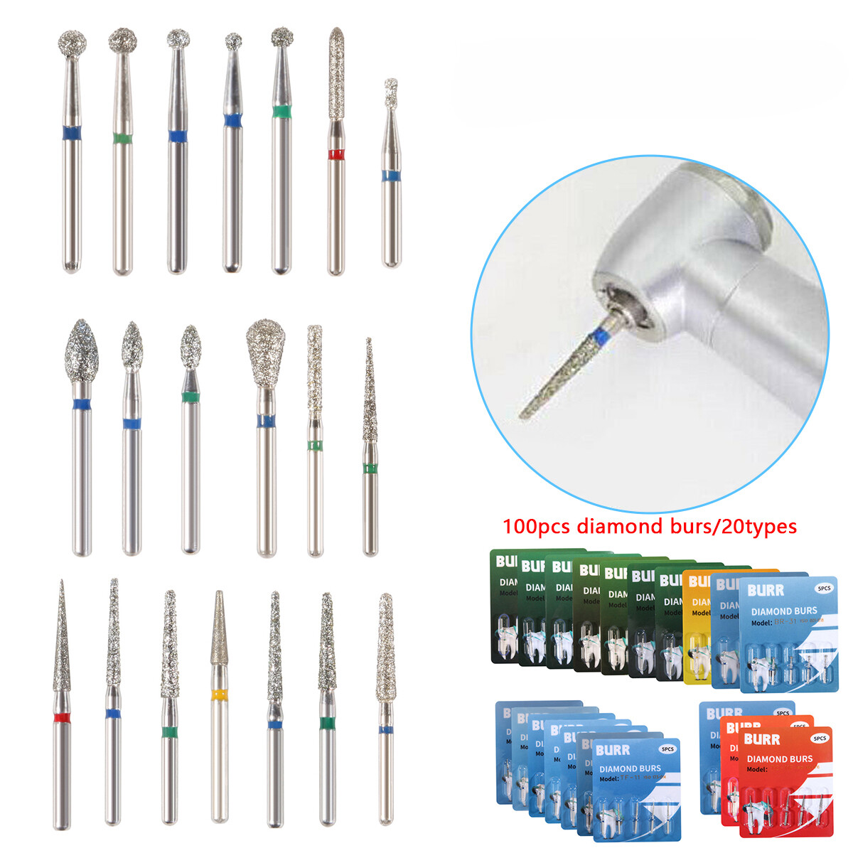 Dental E-type Slow Low Speed Contra Angle Handpiece Latch Head Replacement G*B