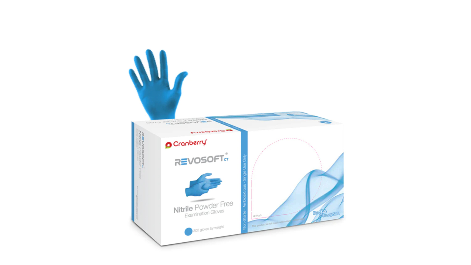 Cranberry Revosoft Nitrile Examination Gloves Large, Case of 3000- 3278