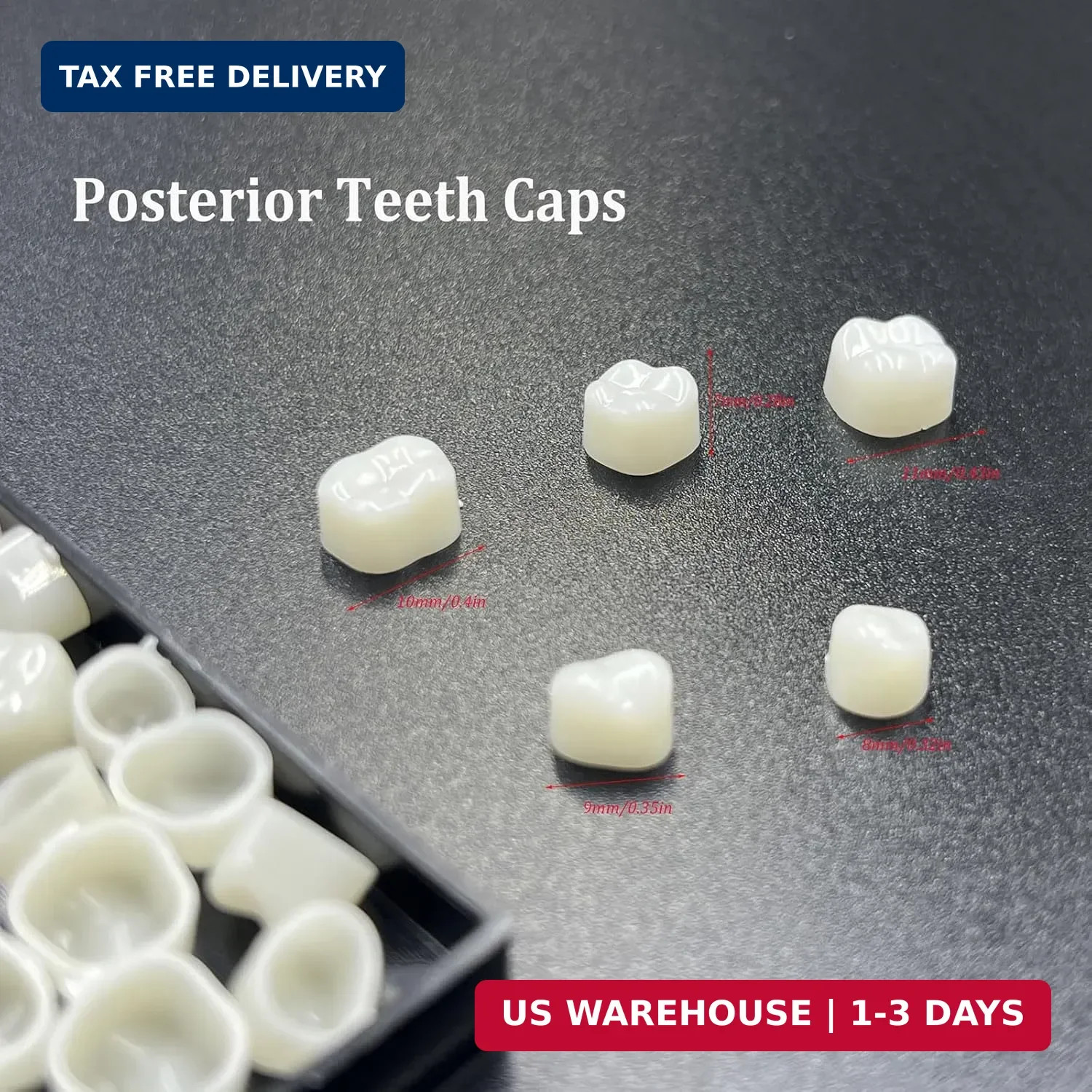 120 Pcs False Teeth Crown Repair Kit Dental Anterior and Posterior Veneers Fake