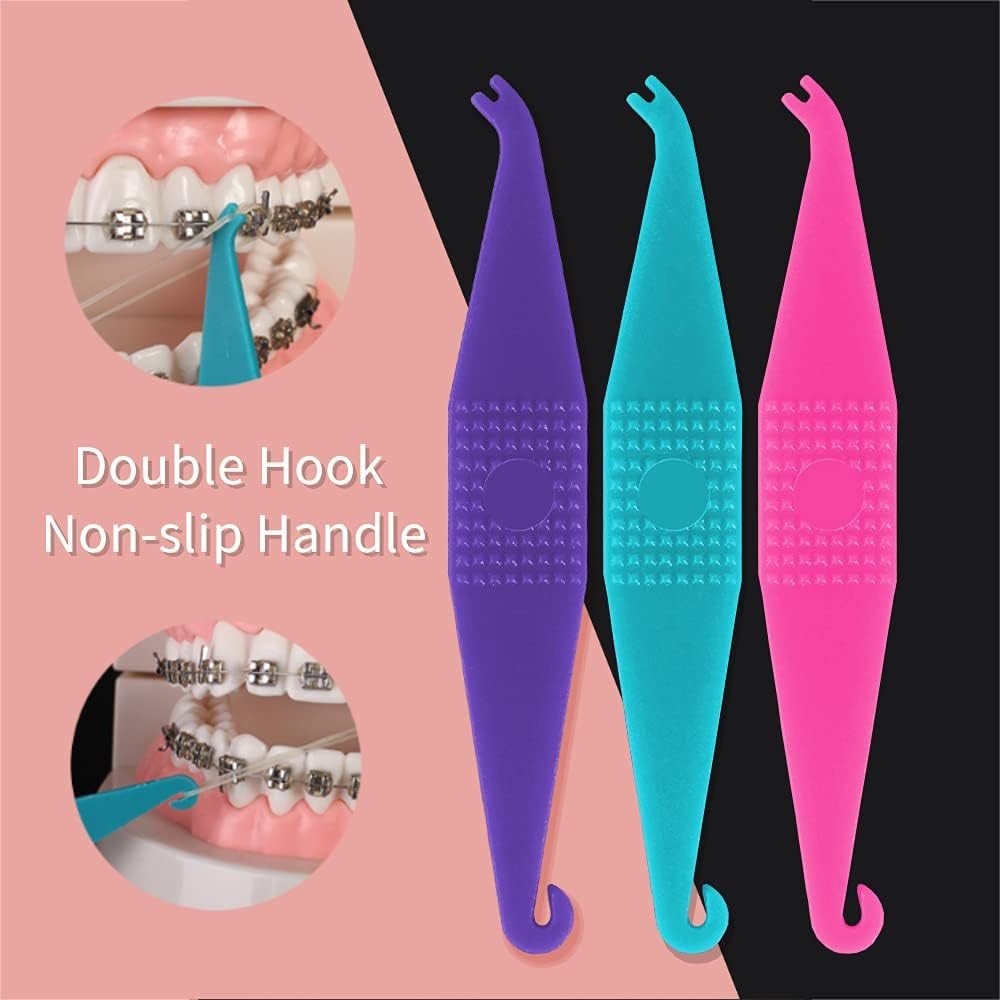 20 Pack Braces Rubber Band Tool Dental Elastic Rubber Bands Placers for Braces D