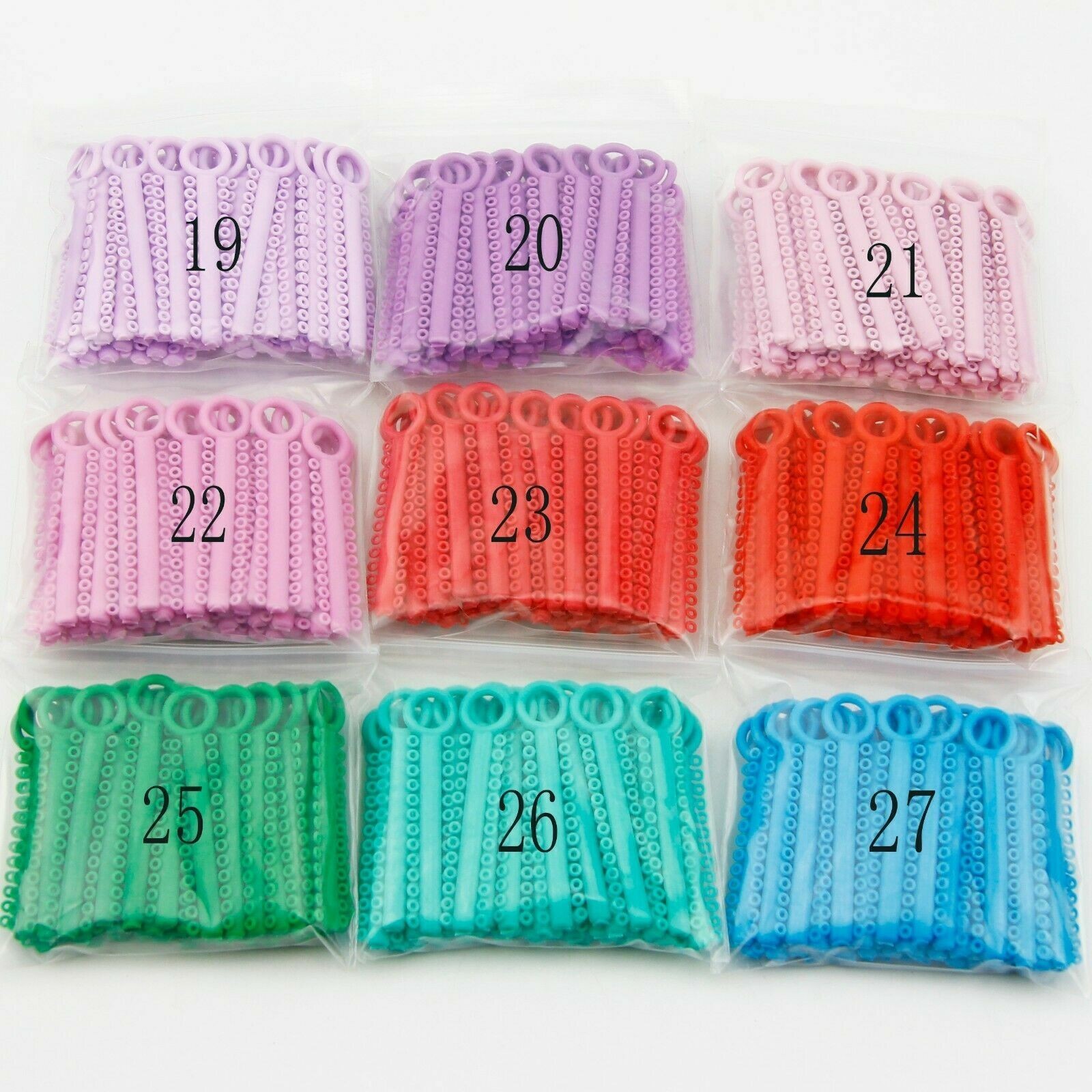 1040 Pcs Dental Orthodontic Elastics Braces Rubber Bands Ligature Ties 36 Color