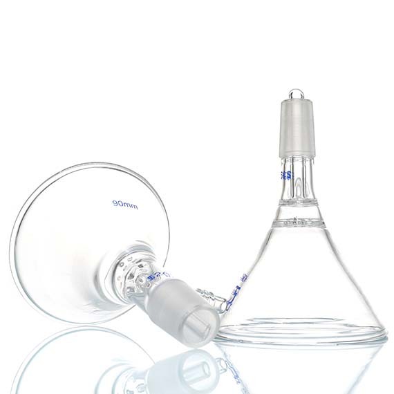 Bulk Buy 50mm – 150mm Transparent Glass Filter Funnel with Standard Joint CA