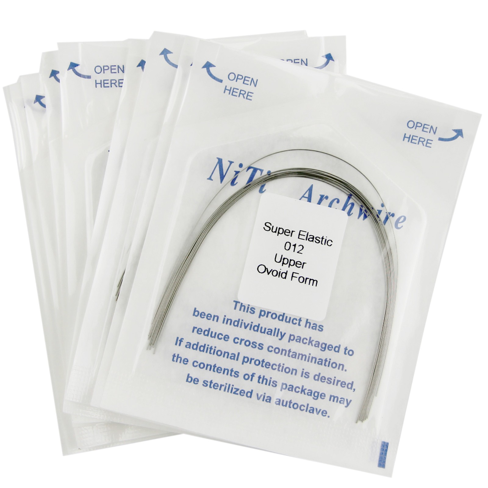 100PCS Dental Orthodontic Arch Wire Niti Round Ovoid Upper Lower 012 014 016 018