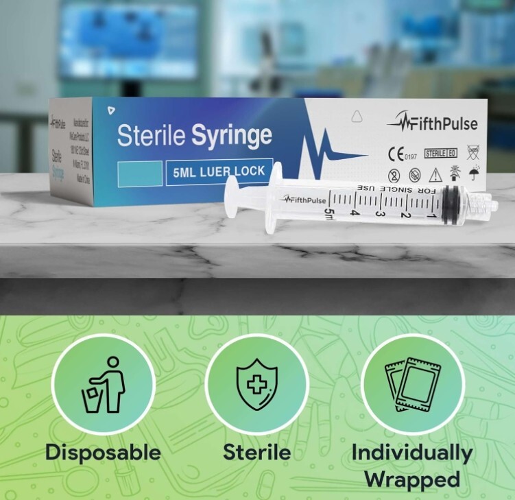 Plastic Syringes without Needle 5ml 10ml 20m 5ml 1ml Luer Lock Sterile Syringe