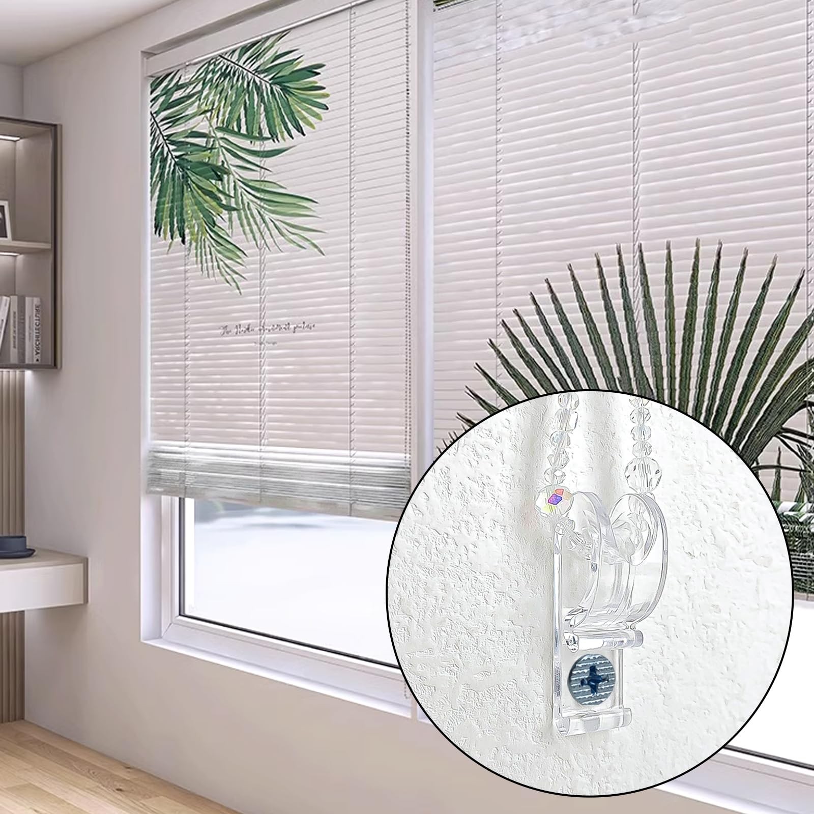 8 Pcs Roller Shade Clear Saftey Chain Retainer and Cord Guide Curtain P Clip Bli