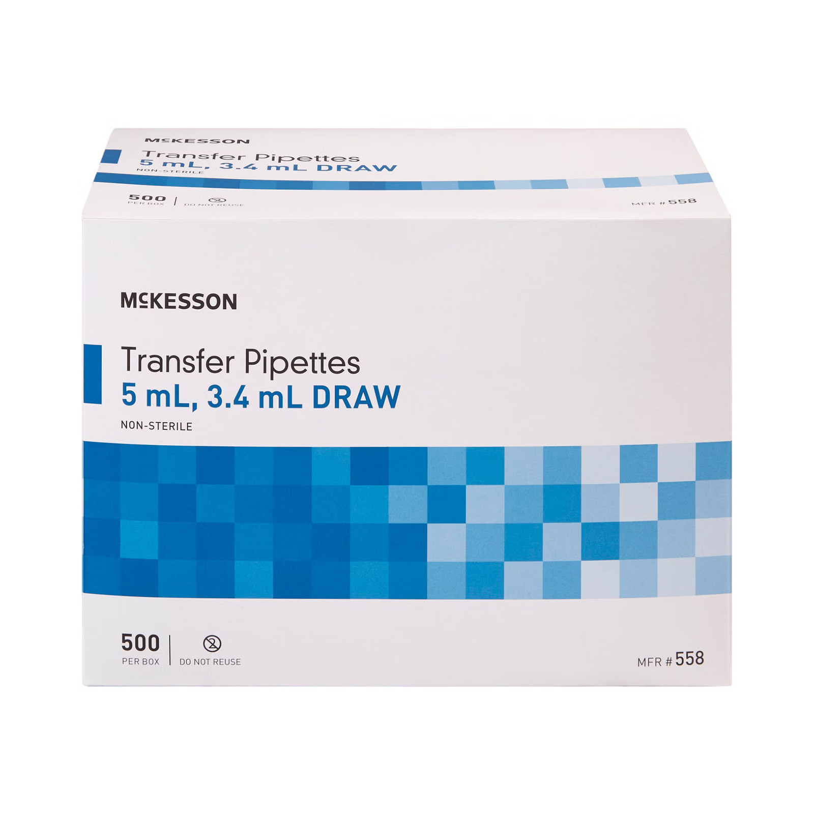 McKesson LDPE Transfer Pipette 5 mL 3.4 mL Draw Volume 500 pcs