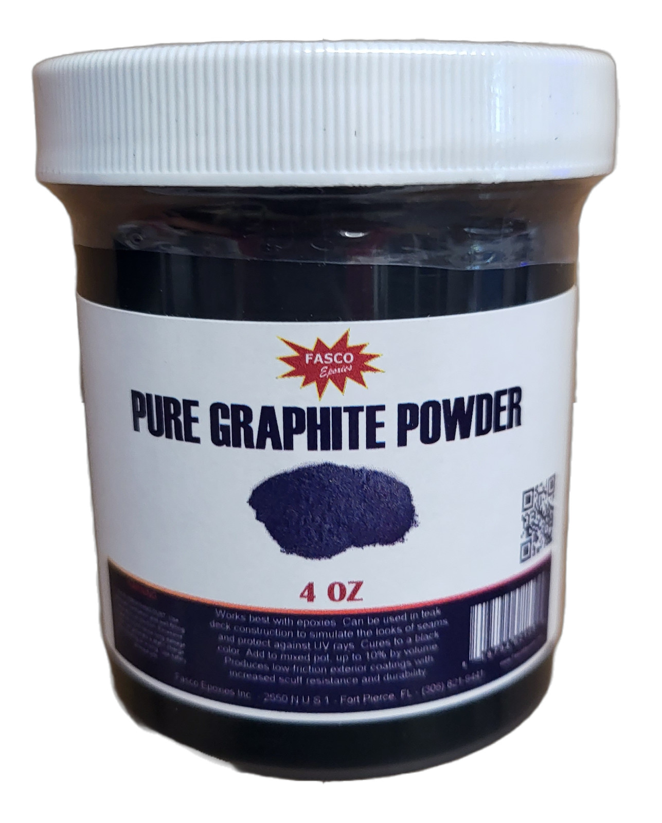 Graphite Powder Pure 44 microns – Uses include: dry lubricant, epoxy: 4 OZ