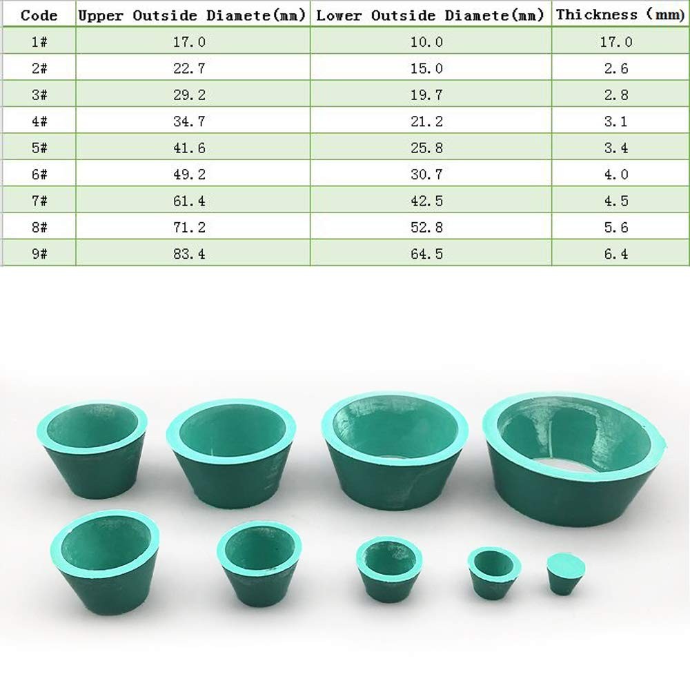 9 Count Buchner Funnel Flask Adapter Set,Filter Adapter Cones Set,Tapered Collar