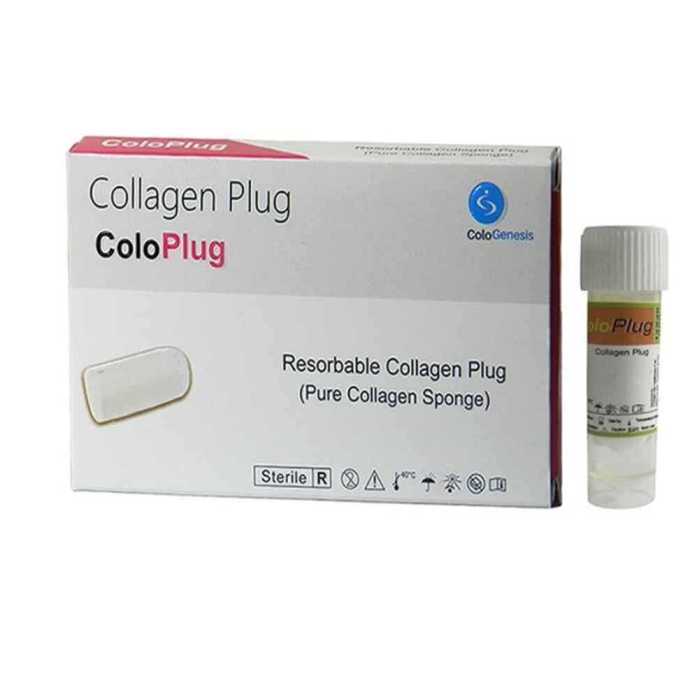 10 Pack of Cologenesis Colo Plug Sterile Collagen Sponge 8x20mm (Free Ship)