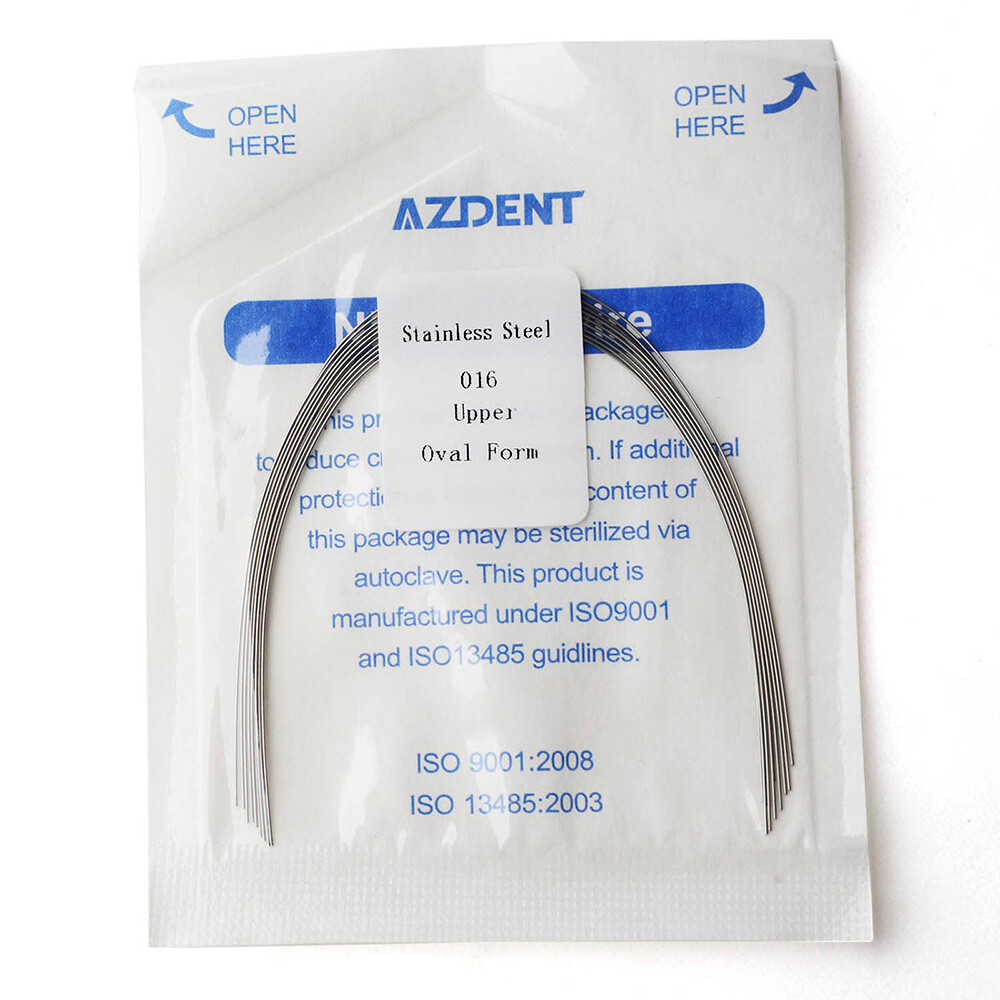 10pcs/Pack Dental Orthodontic Stainless Steel Oval Form Round Arch Wires AZDENT