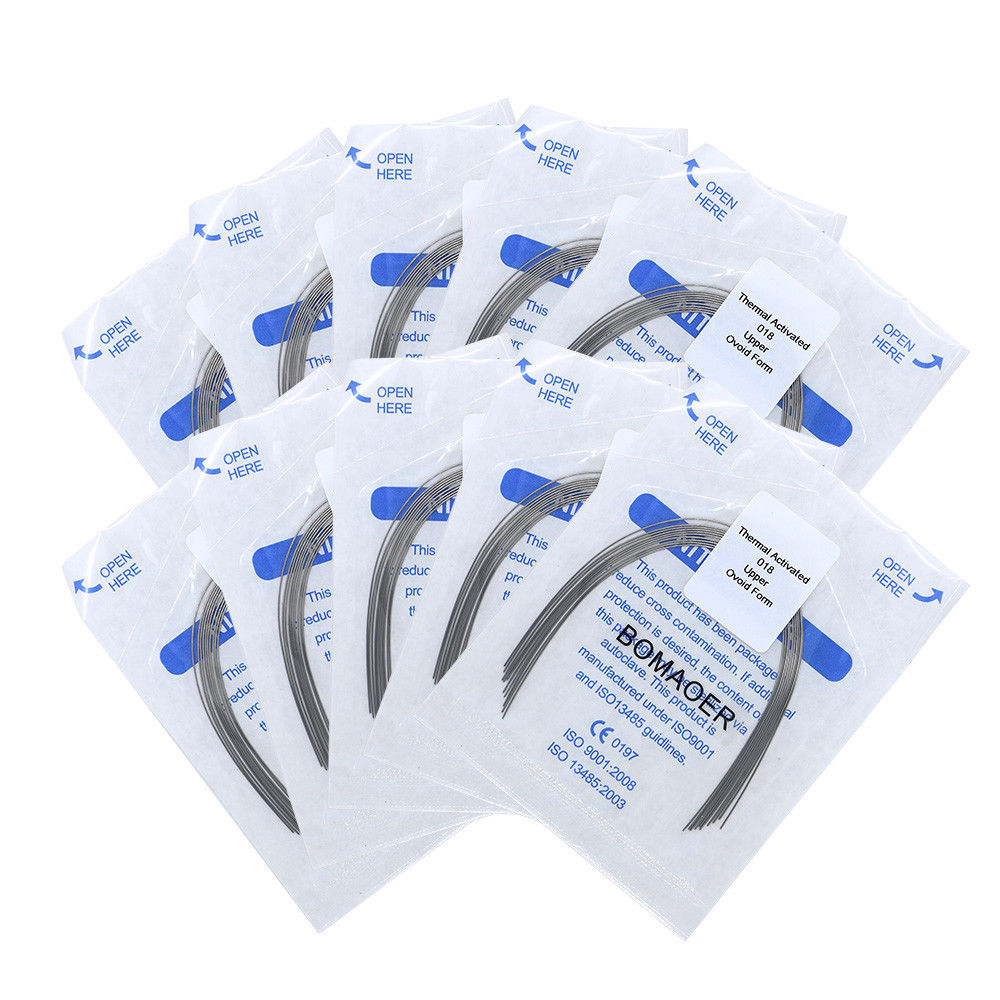 10 Packs Thermal Activated Niti Archwires Preformed Round & Oval 0.012 Upper