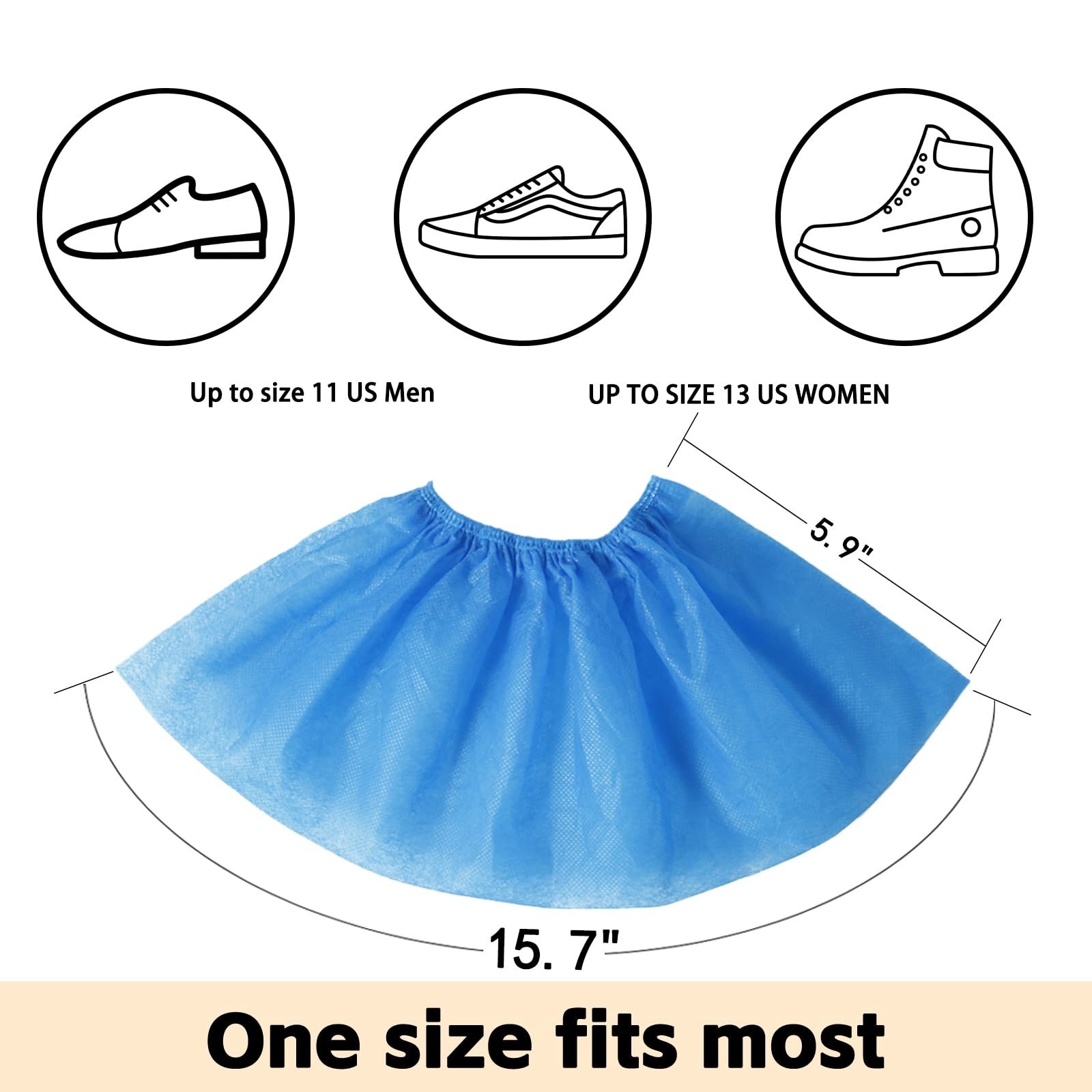 1000 Disposable Shoe Covers – Waterproof, Non-Slip Booties for Indoor/Outdoor Us