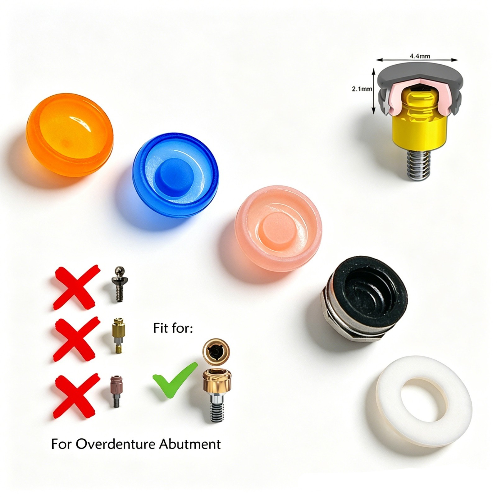 US Dental Zest Locator Abutment for Zimmer Screw-vent 4.5 Internal-Hex Platform