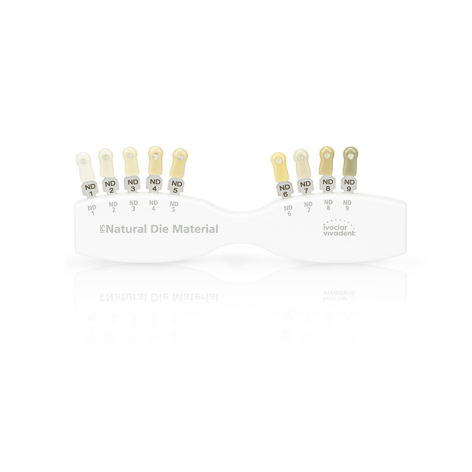 1 Set Dental Shade Guide ND1-9 Abutment 9 Colors IPS Natural Die Material Tooth