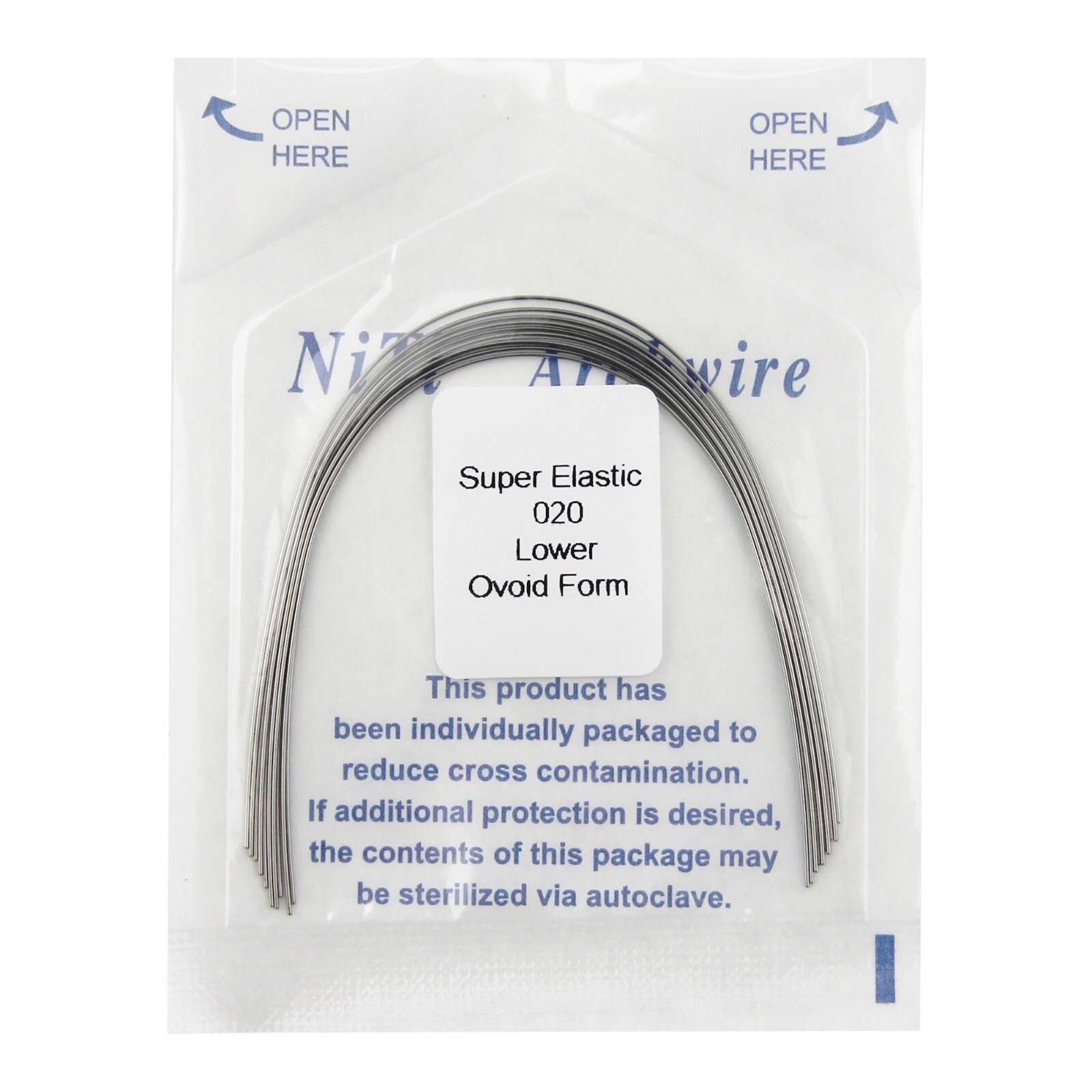 Dental Orthodontic Niti Arch Wires Ovoid Form Round Upper Lower 014 016 018 012