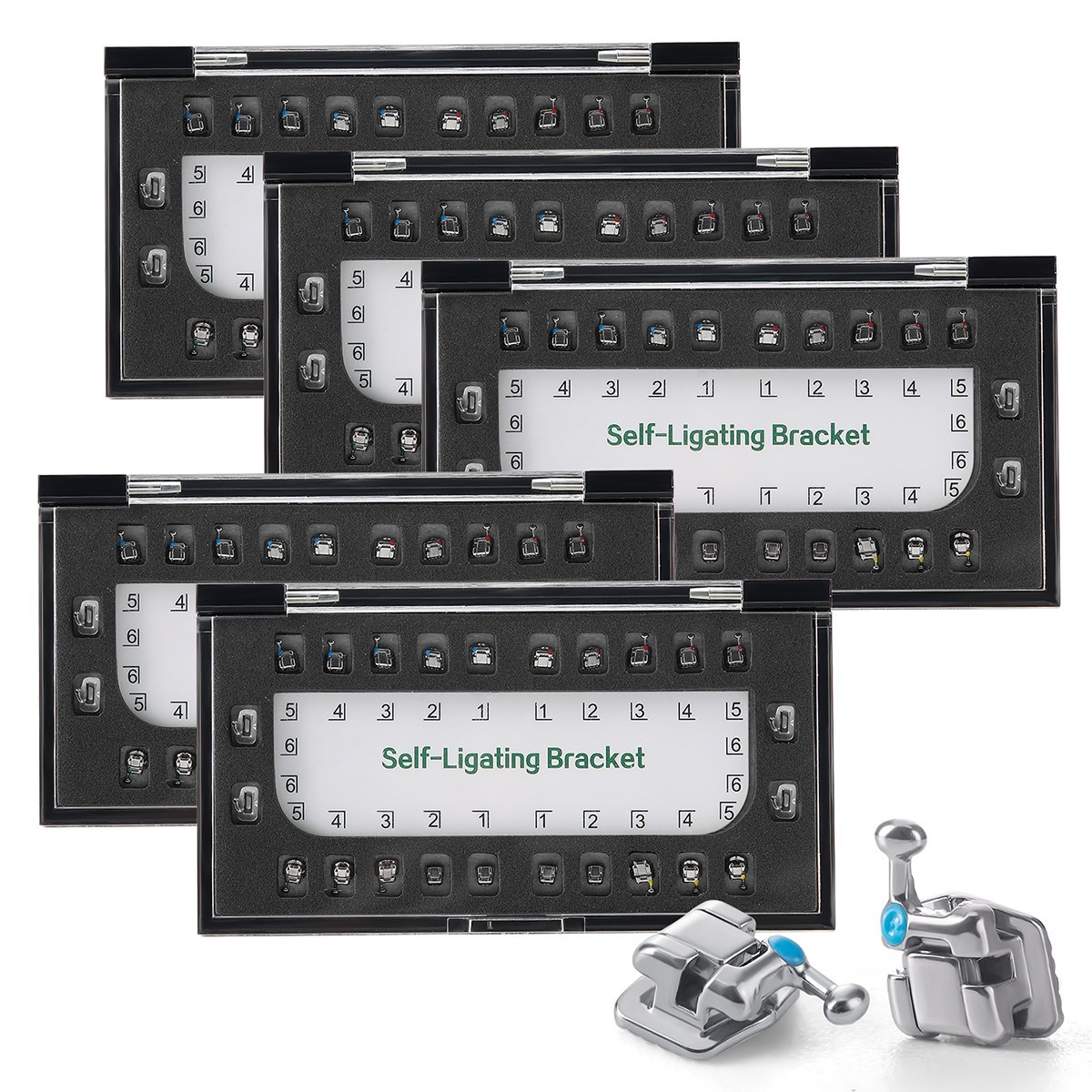 Dental Orthodontic Bracketo Autoenganchado Monoblock Mini MBT 022 Hooks 345