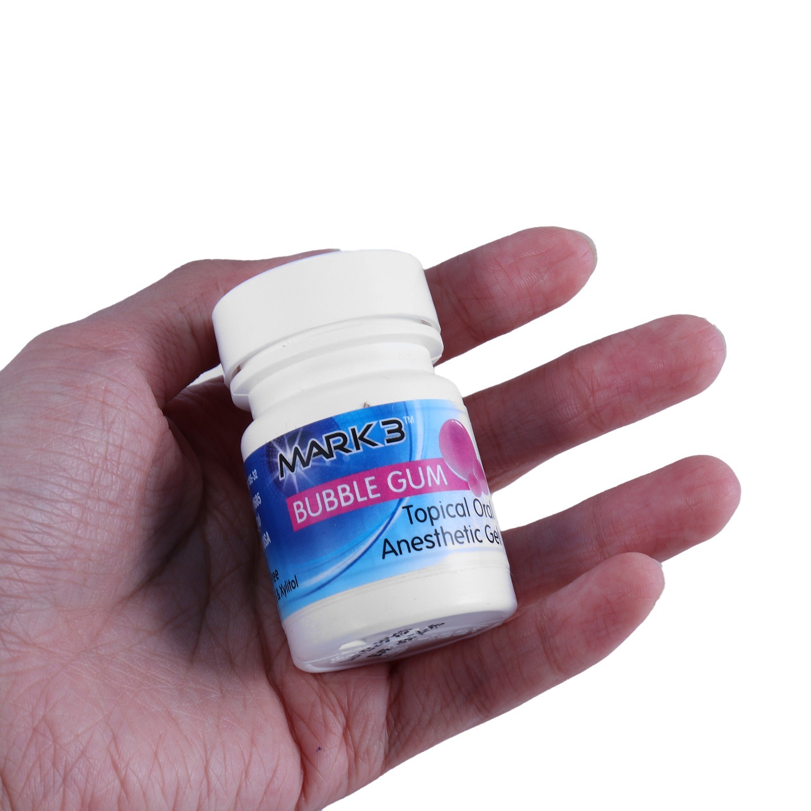 5Bottles MARK3 Dental Topical Anesthetic Gel 20% Benzocaine 1OZ Jar Bubble Gum