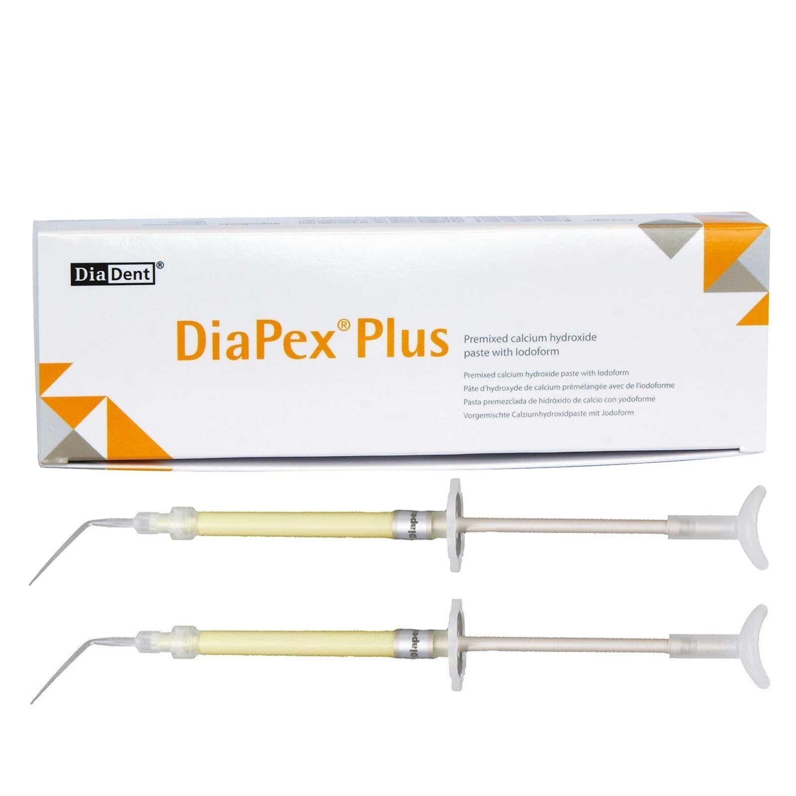Dental DIAPEX PLUS Premixed Calcium Hydroxide Paste with Iodoform 2 x 2gm Paste