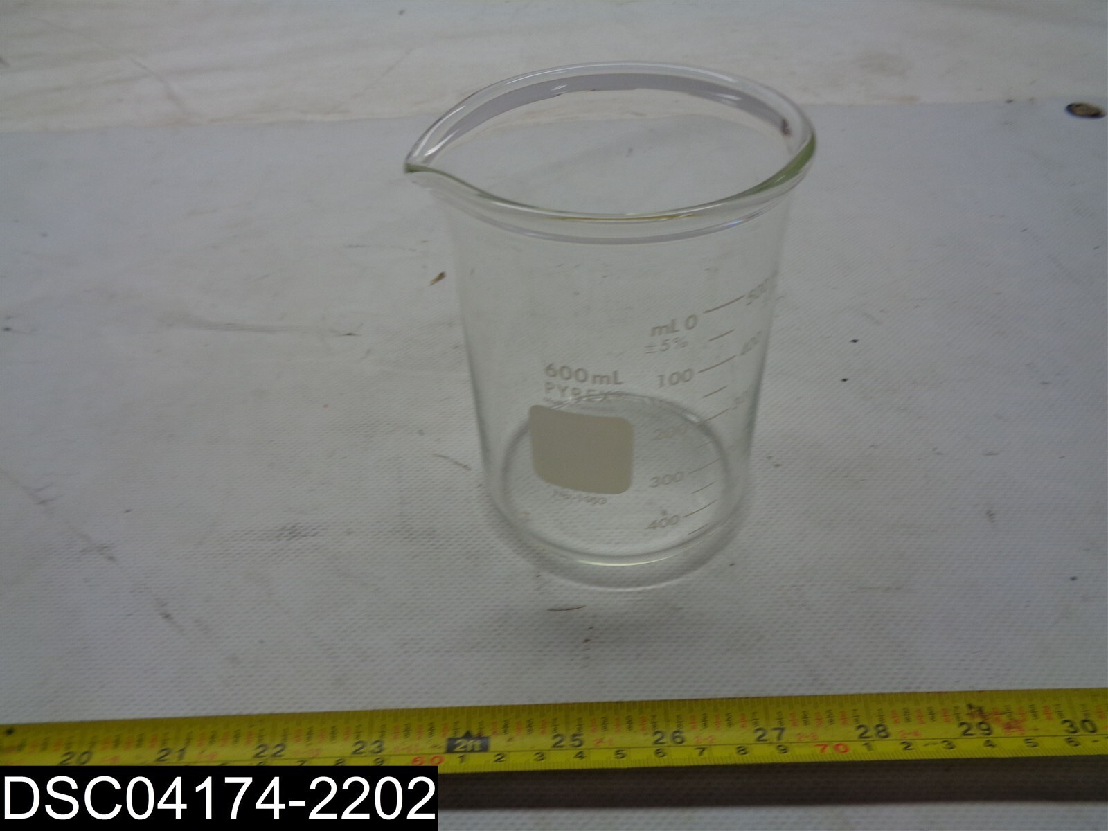QTY=6: 1003-600 Pyrex Griffin 7740 Glass Heavy Duty 600 ml Beakers