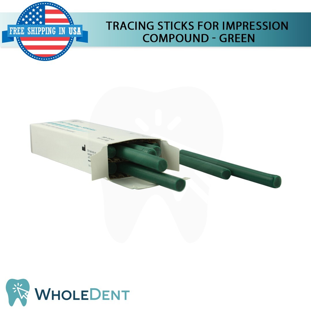 Restoration Dental Tracing Sticks Green 10pcs Impression Compound Mark