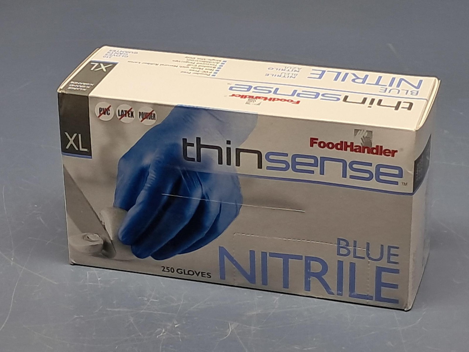 (1000 Gloves) FoodHandler Thinsense 103-TS18-BLU Nitrile Powder Free XL Blue