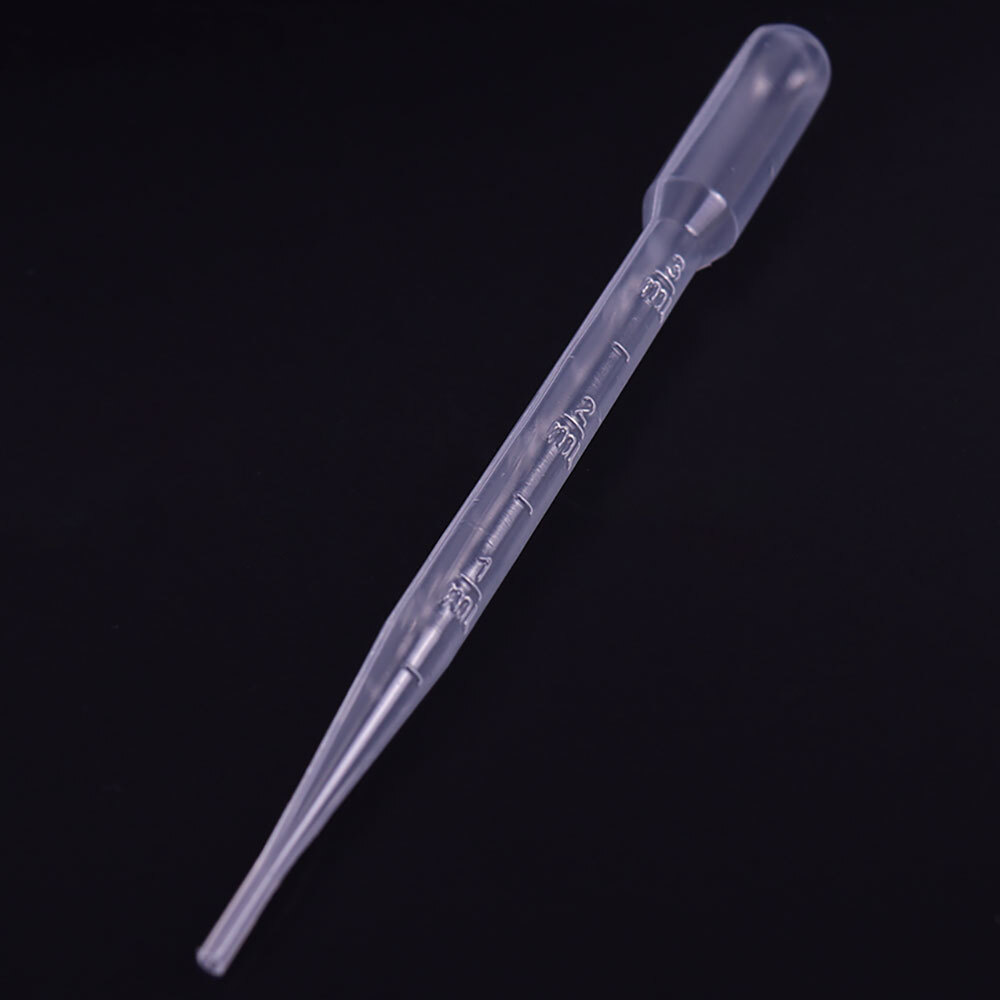 US 200Pcs 3ml Disposable Plastic Eye Dropper Set Transfer Lab Graduated Pipettes