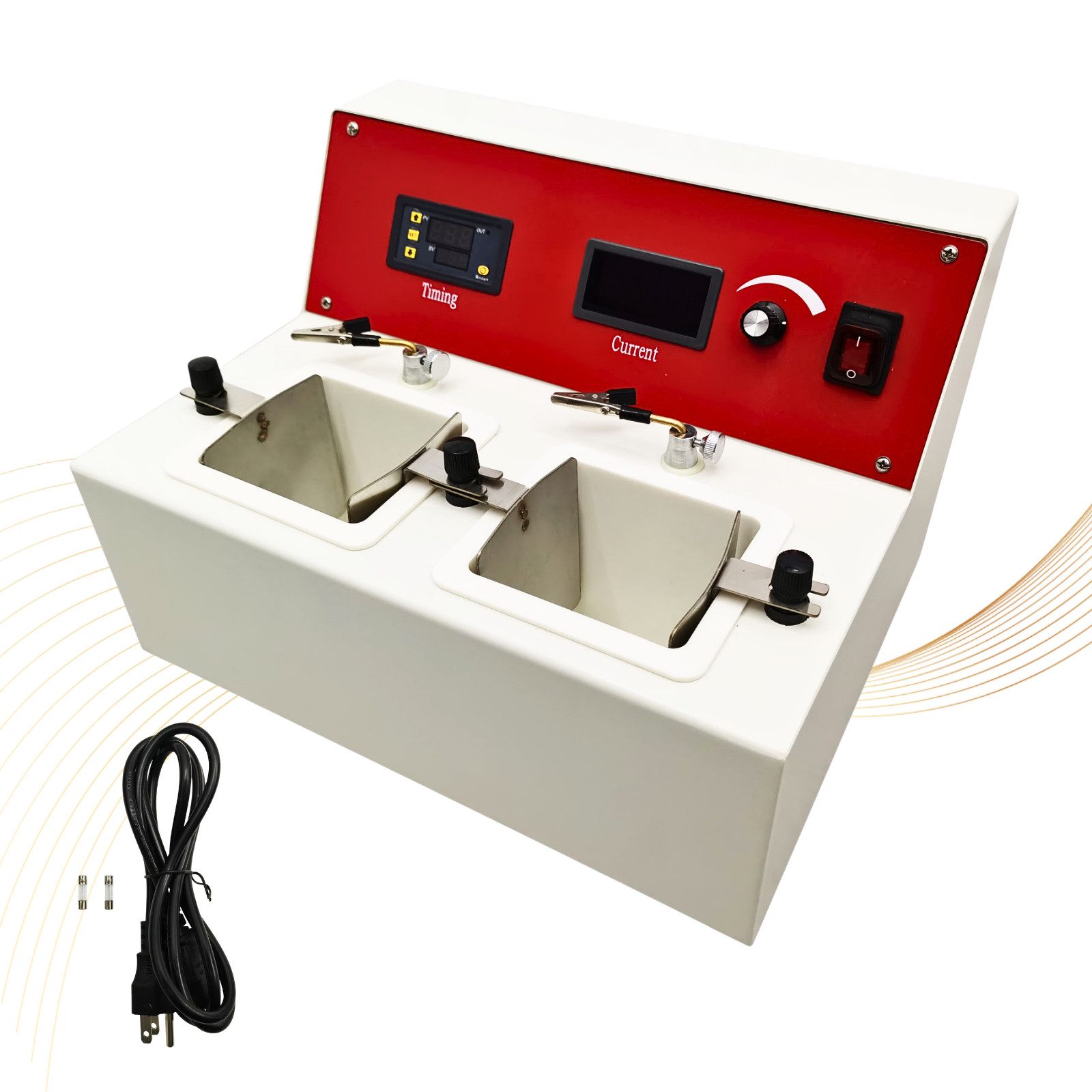 110V Dental Double Slot Electrolytic Polisher Denture Alloy Casting Machine