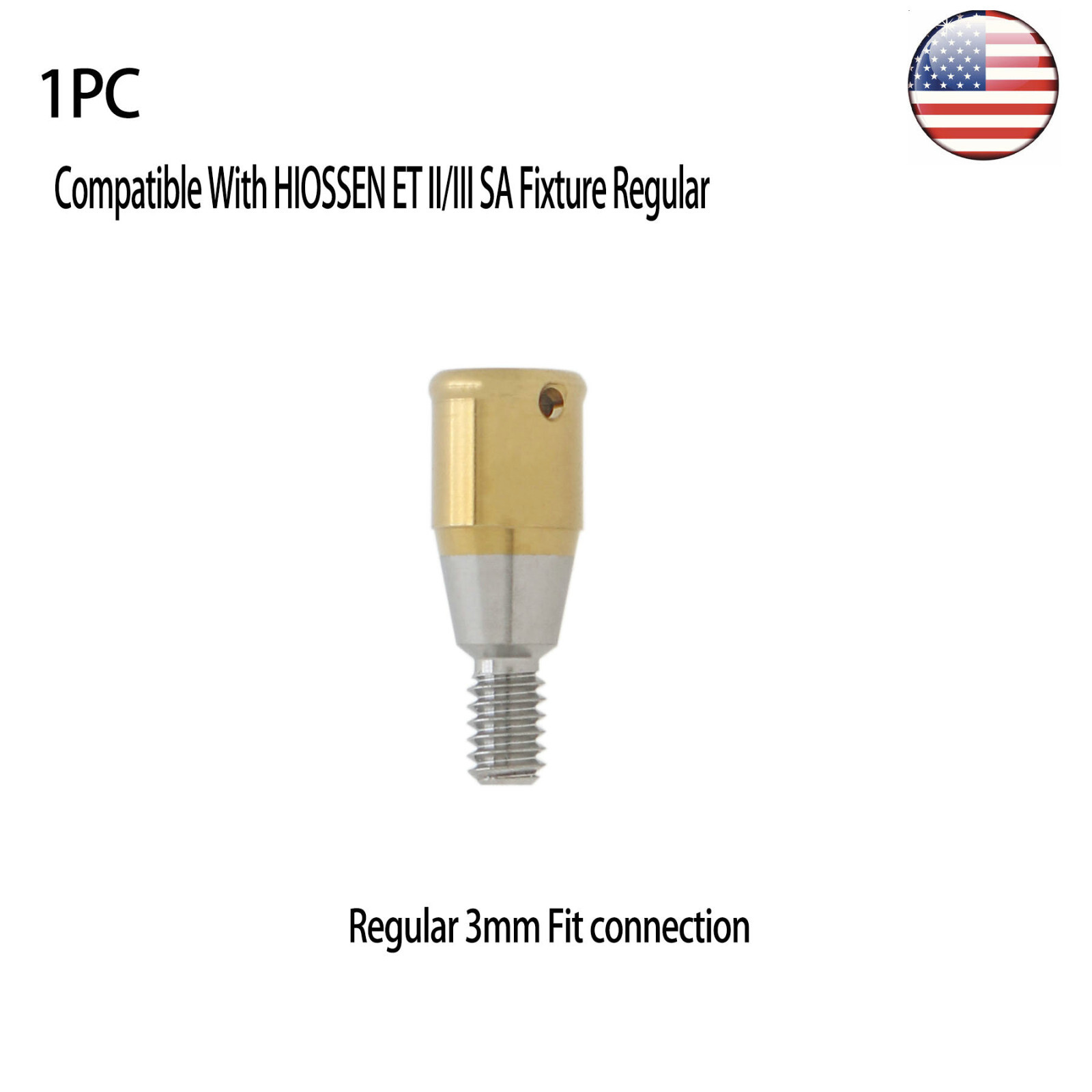US Dental Hiossen Regular 3-5mm Attachment Abutment & Overdenture Male Caps Kits