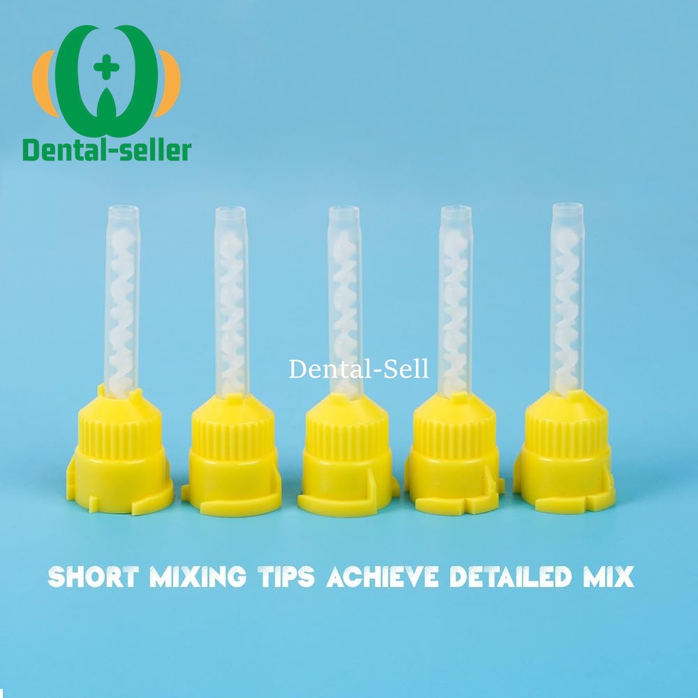 Dental Impression Mixing Tips Yellow 1:1 Intraoral Tip For Impression Material