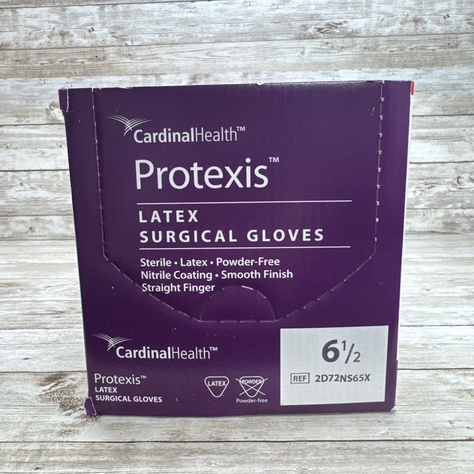 Protexis Latex Surgical Gloves Cardinal Health *1 BOX* Size: 6.5 *See Date*