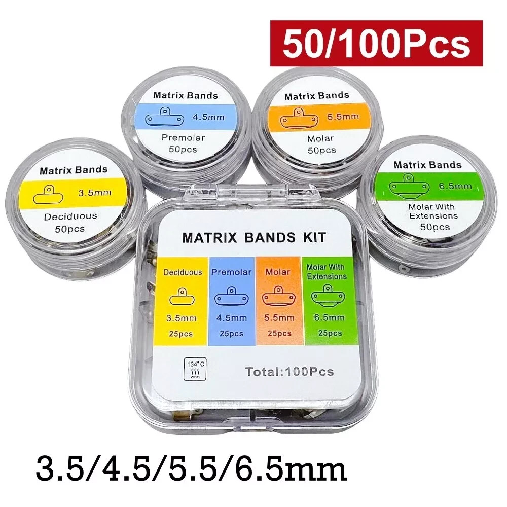 16 Option Dental Matrix Bands M4 Sectional Contoured Matrice Palodent V3 Style