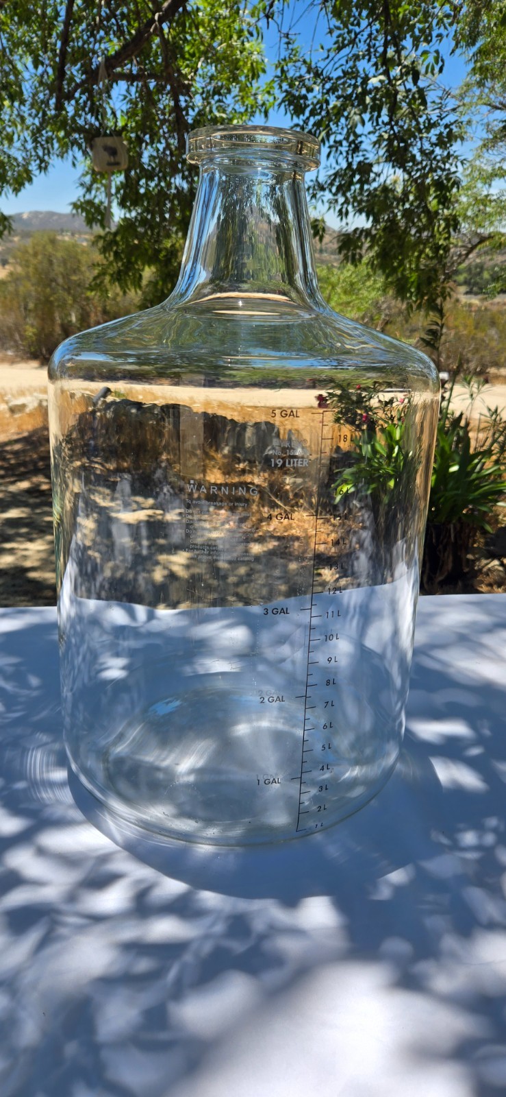 PYREX #1596-5 5G 19L Carboy Solution Chem Bottle Tooled Neck 5 Gallon England B