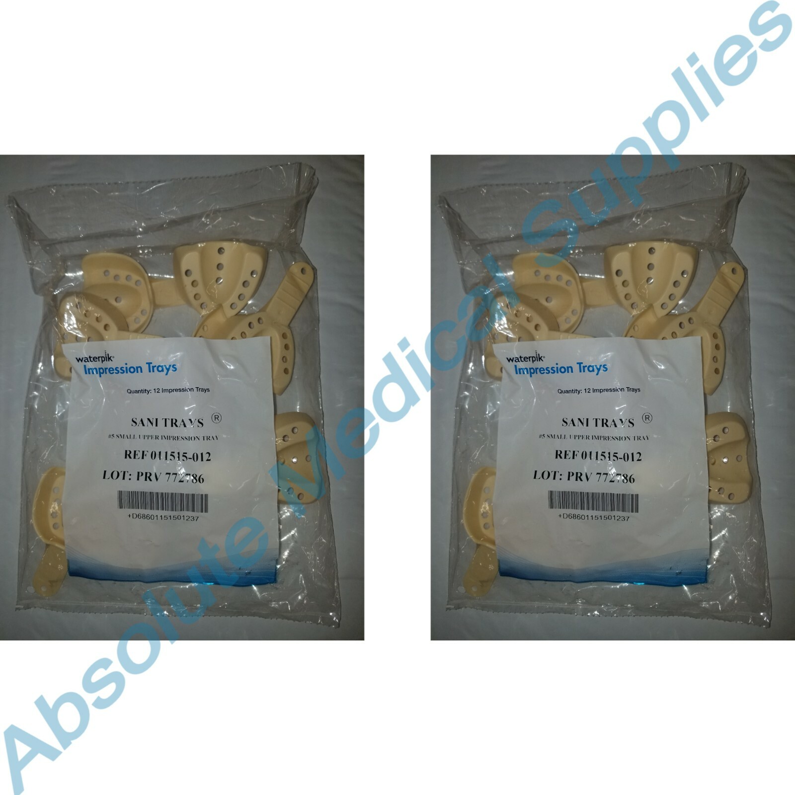 *2-Packs* WaterPik #5 Small Upper 12 Impression Sani Trays 011515-012