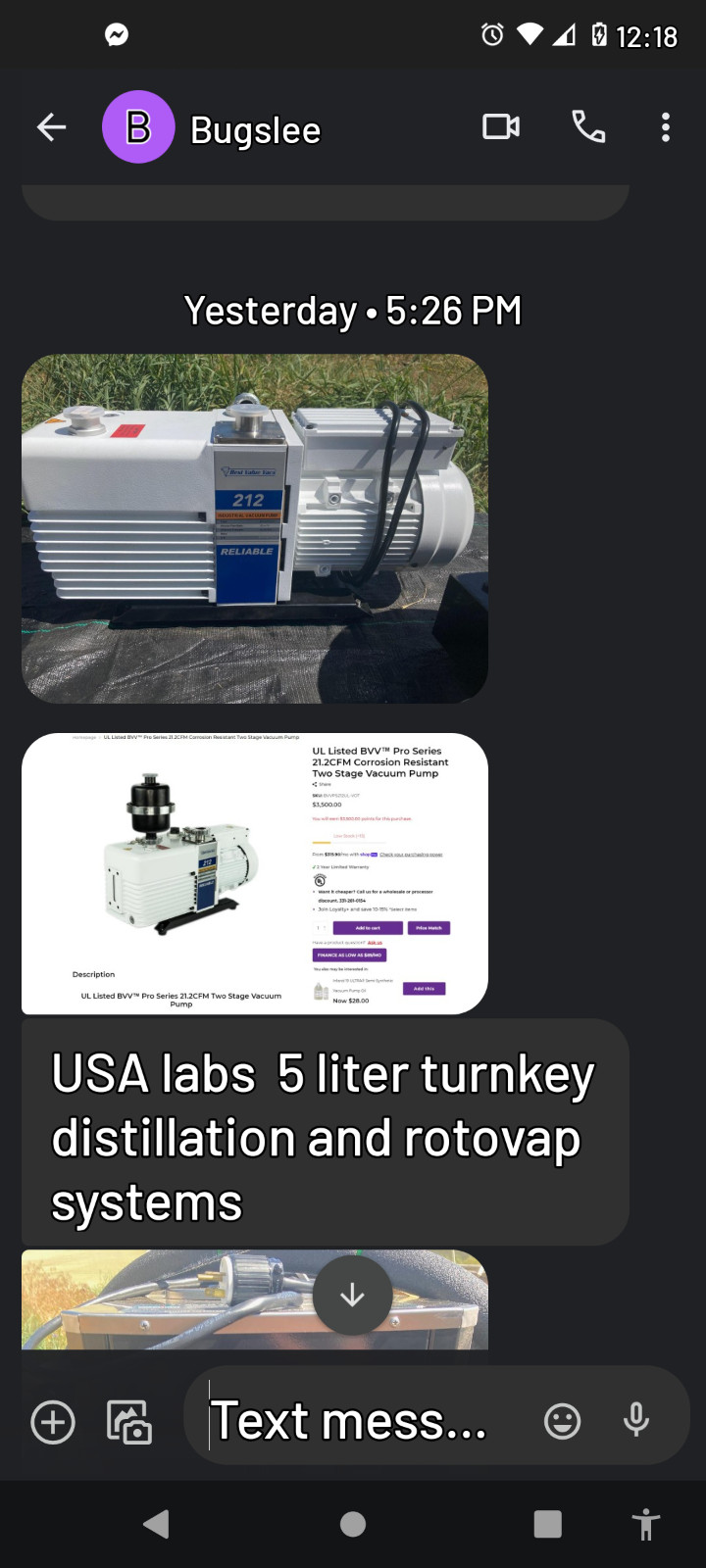 usa labs 5 liter turn key distillation and roto systems.