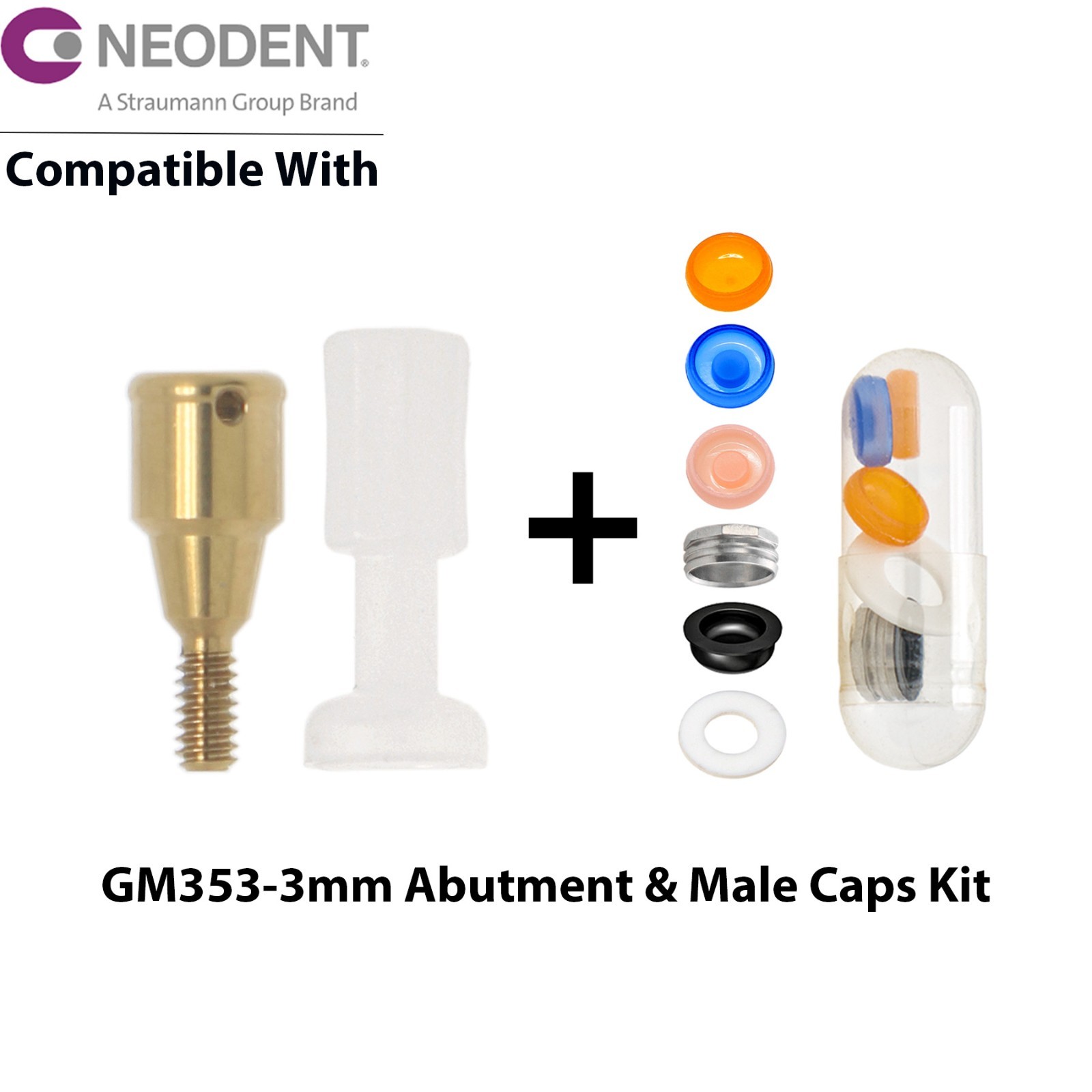 Dental Locator Abutment Overdenture Male Caps Fits NEODENT GRAND MORSE GM 1-6mm